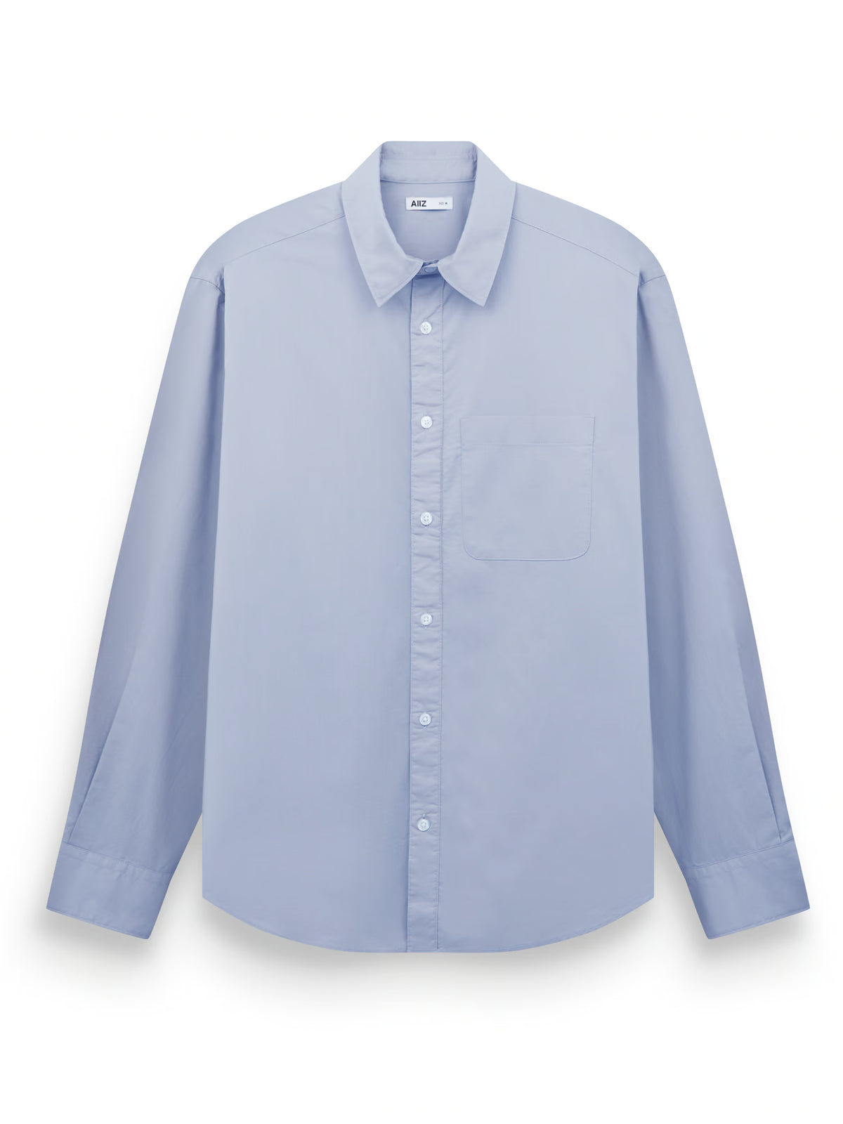Men's Natural Cotton Long Sleeve Shirt (Light Blue / S)