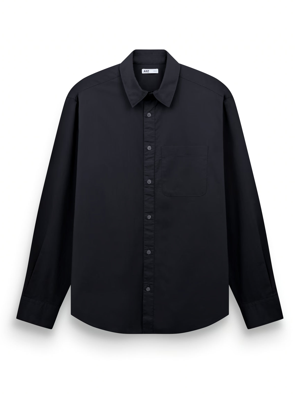 Men's Natural Cotton Long Sleeve Shirt (Navy / S)