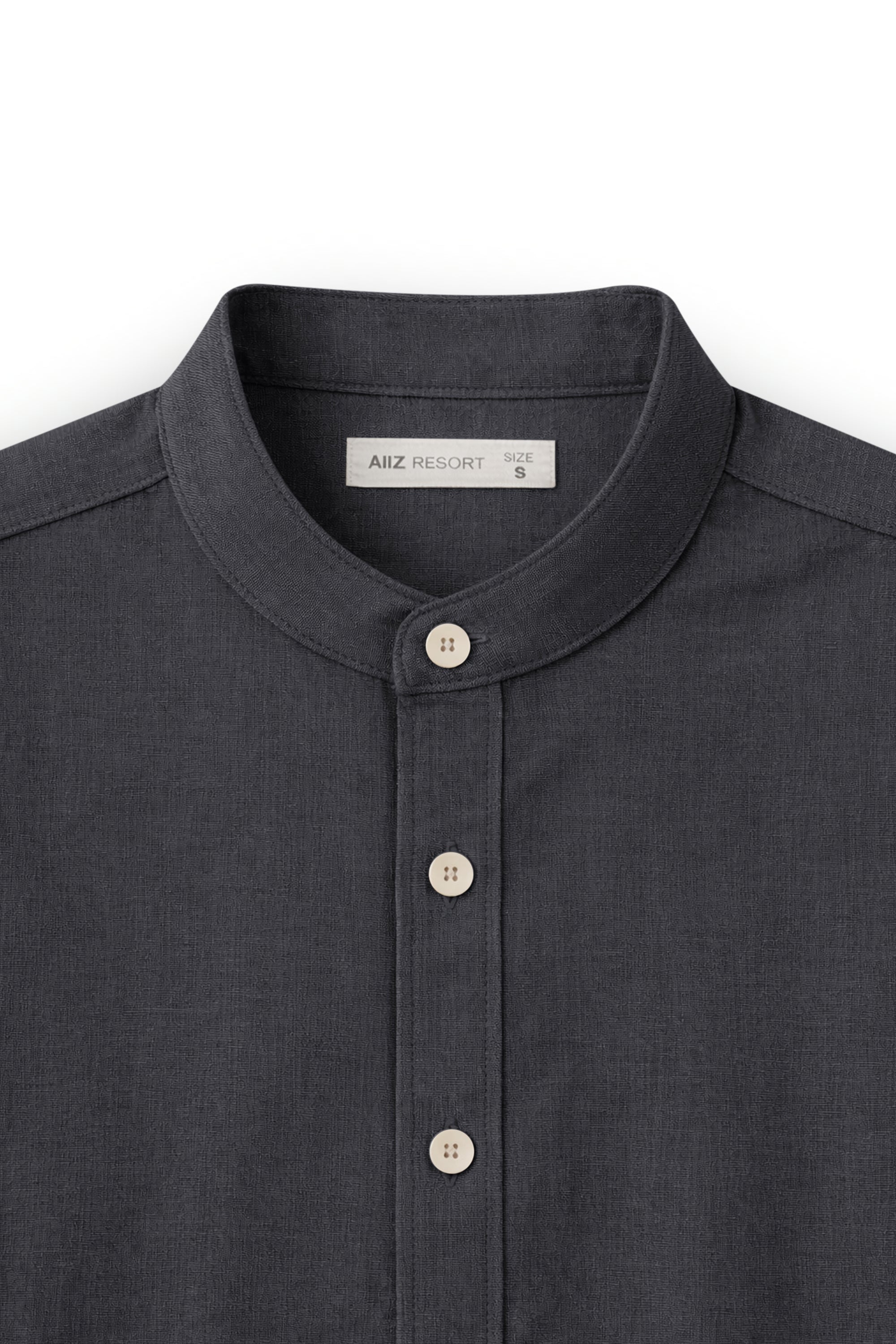 AIIZ Men’s Mandarin Collar Long Sleeve Shirt
