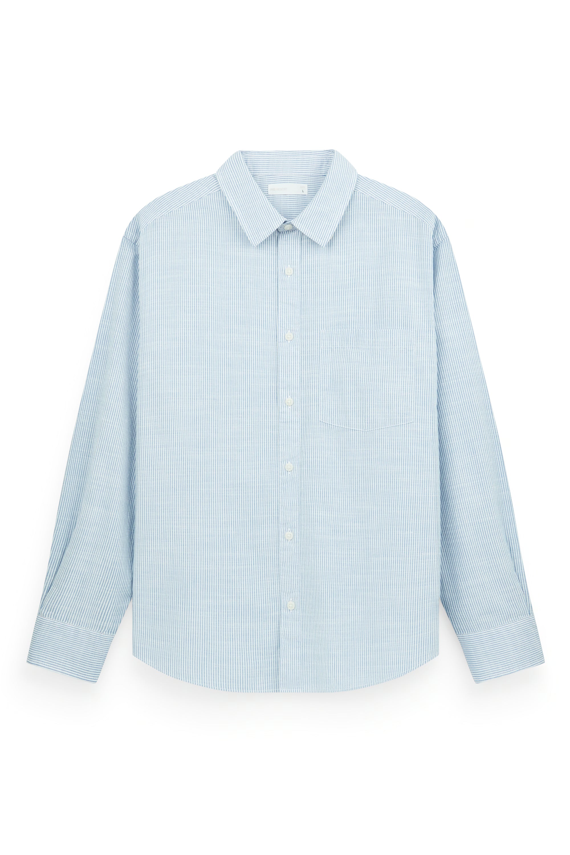 AIIZ Men’s Striped Long Sleeve Shirt (Blue / S)