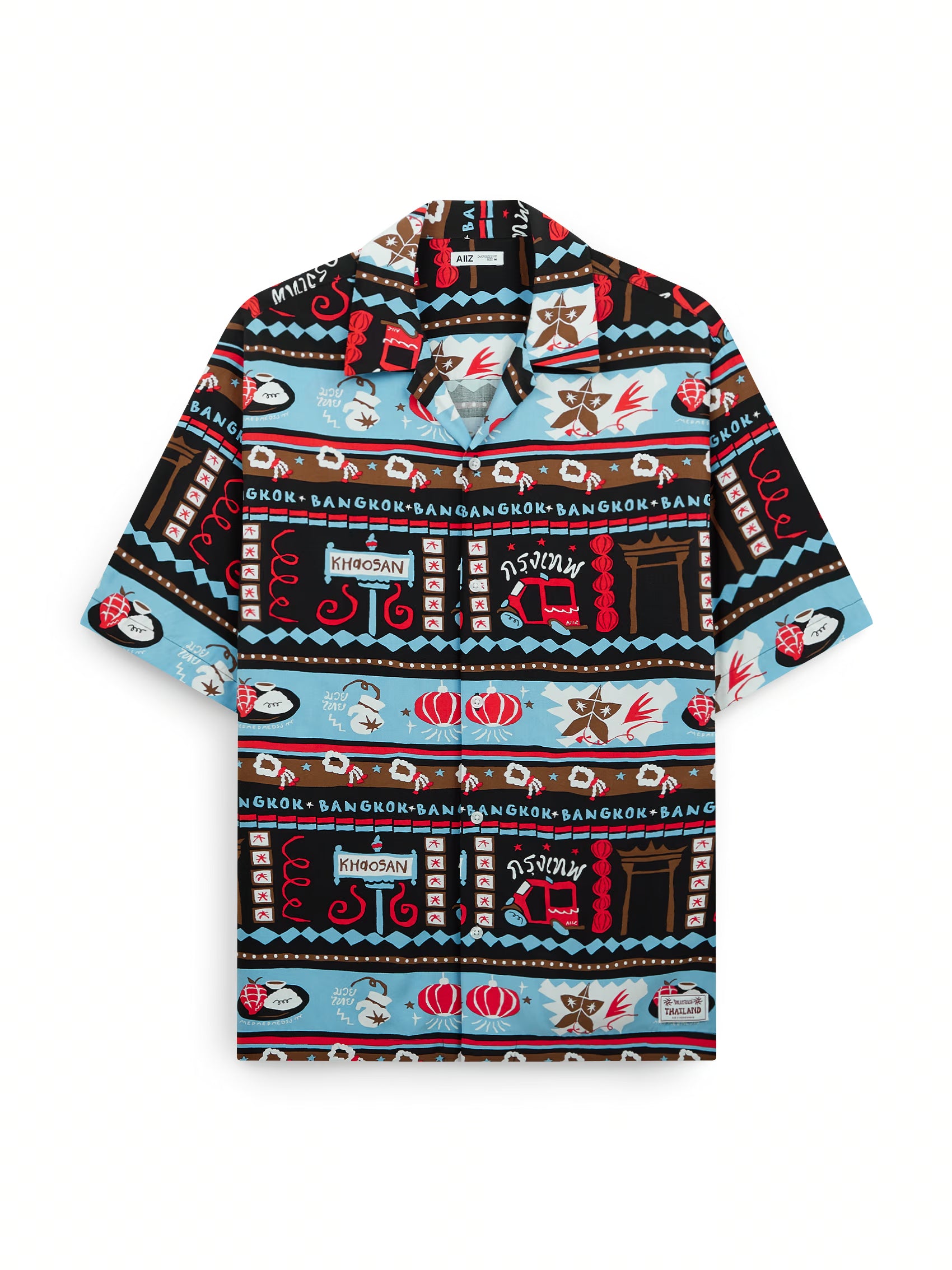AIIZ Sawasdee Thailand Printed Oversized Shirt