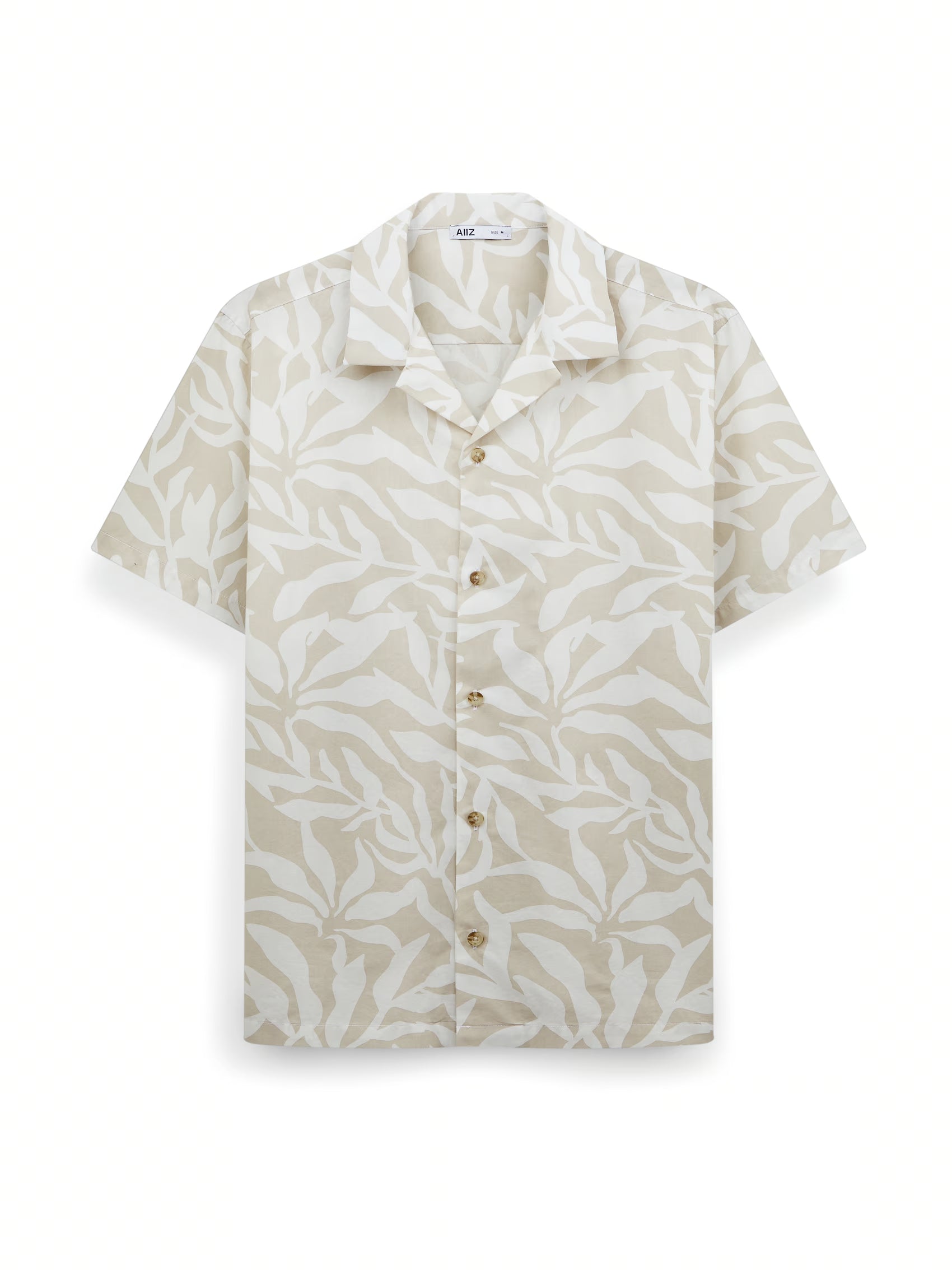 AIIZ Men's Graphic Printed Camp Collar Shirt