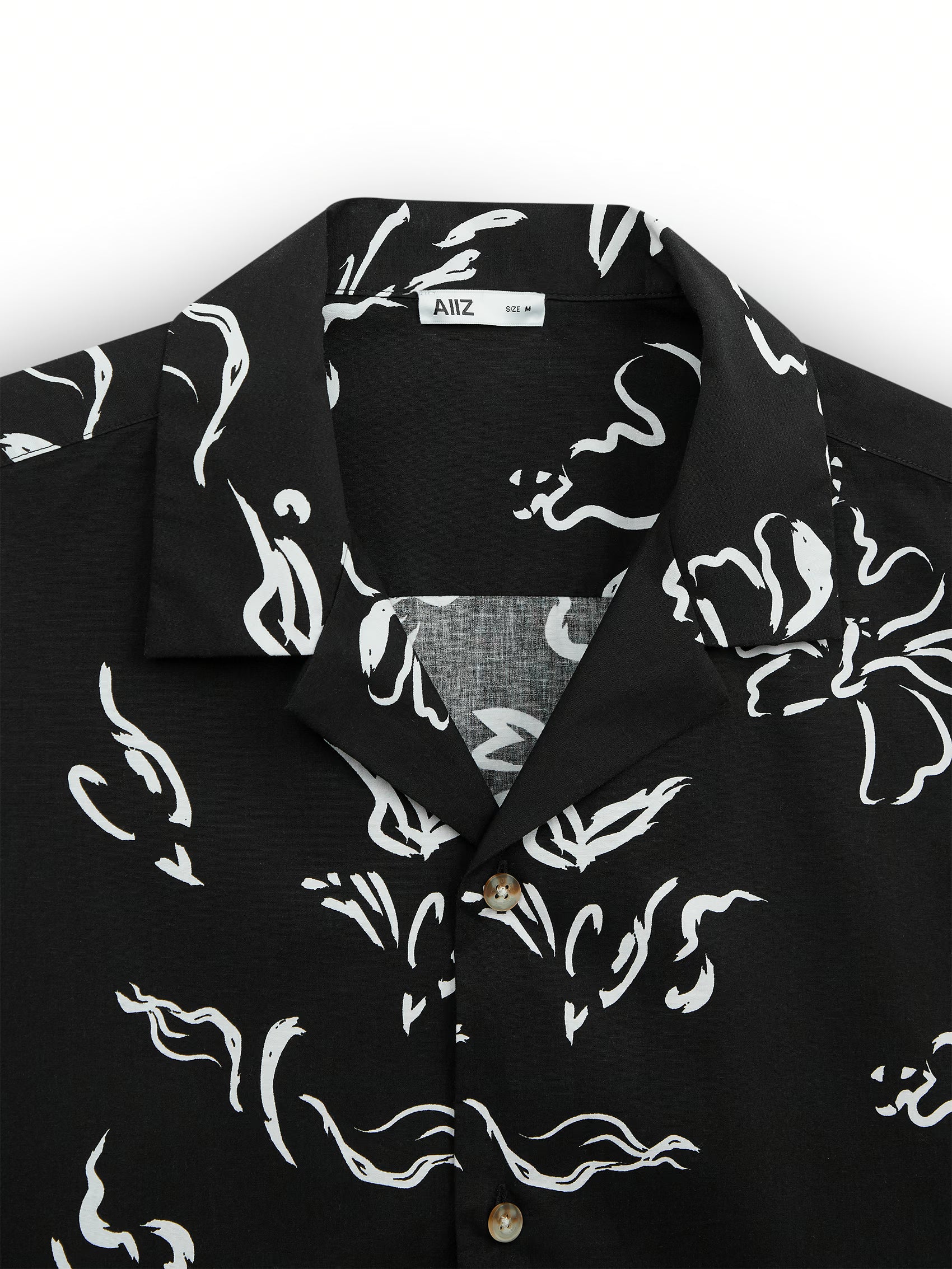 AIIZ Men's Graphic Printed Camp Collar Shirt