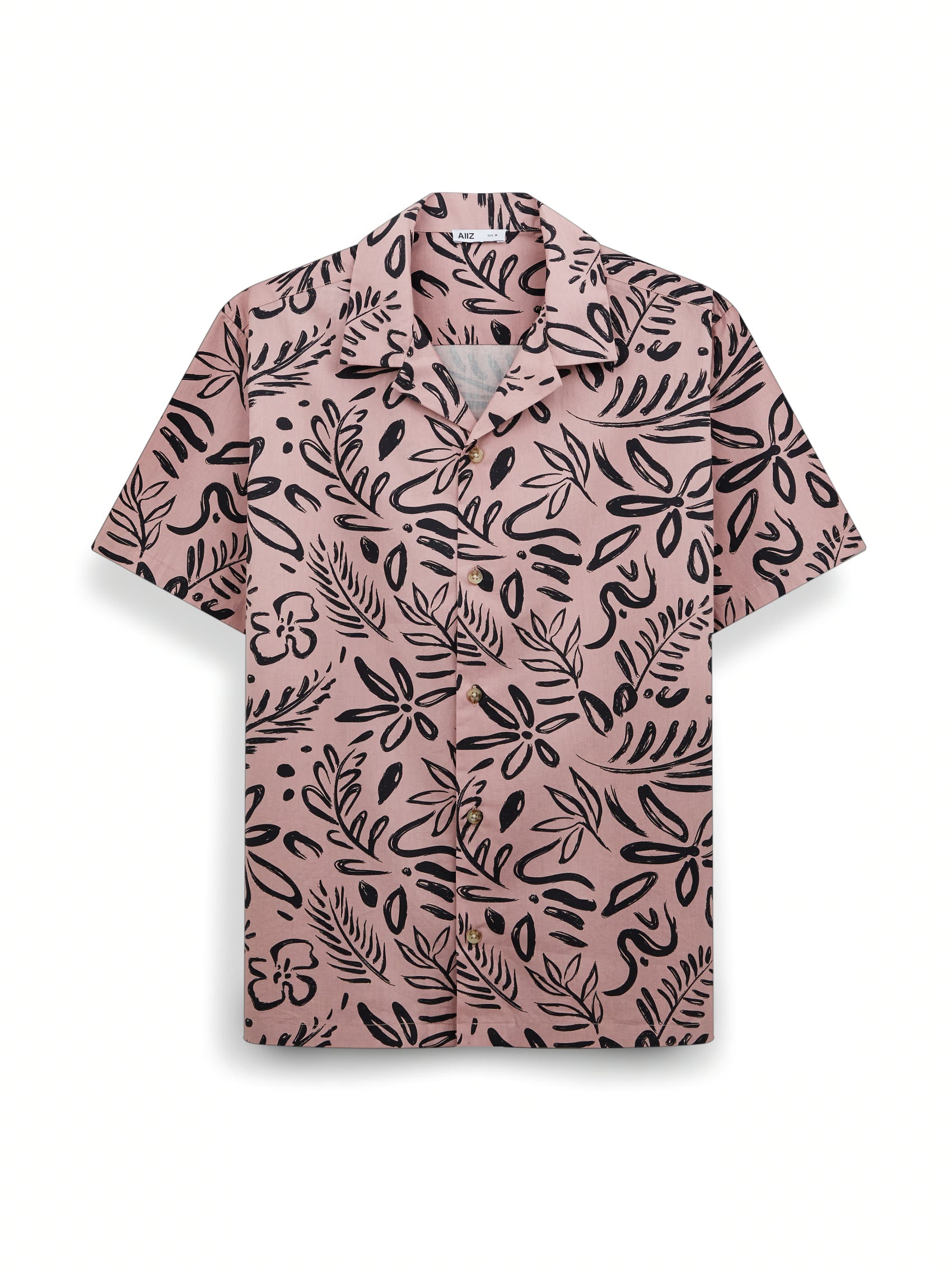 AIIZ Men's Graphic Printed Camp Collar Shirt