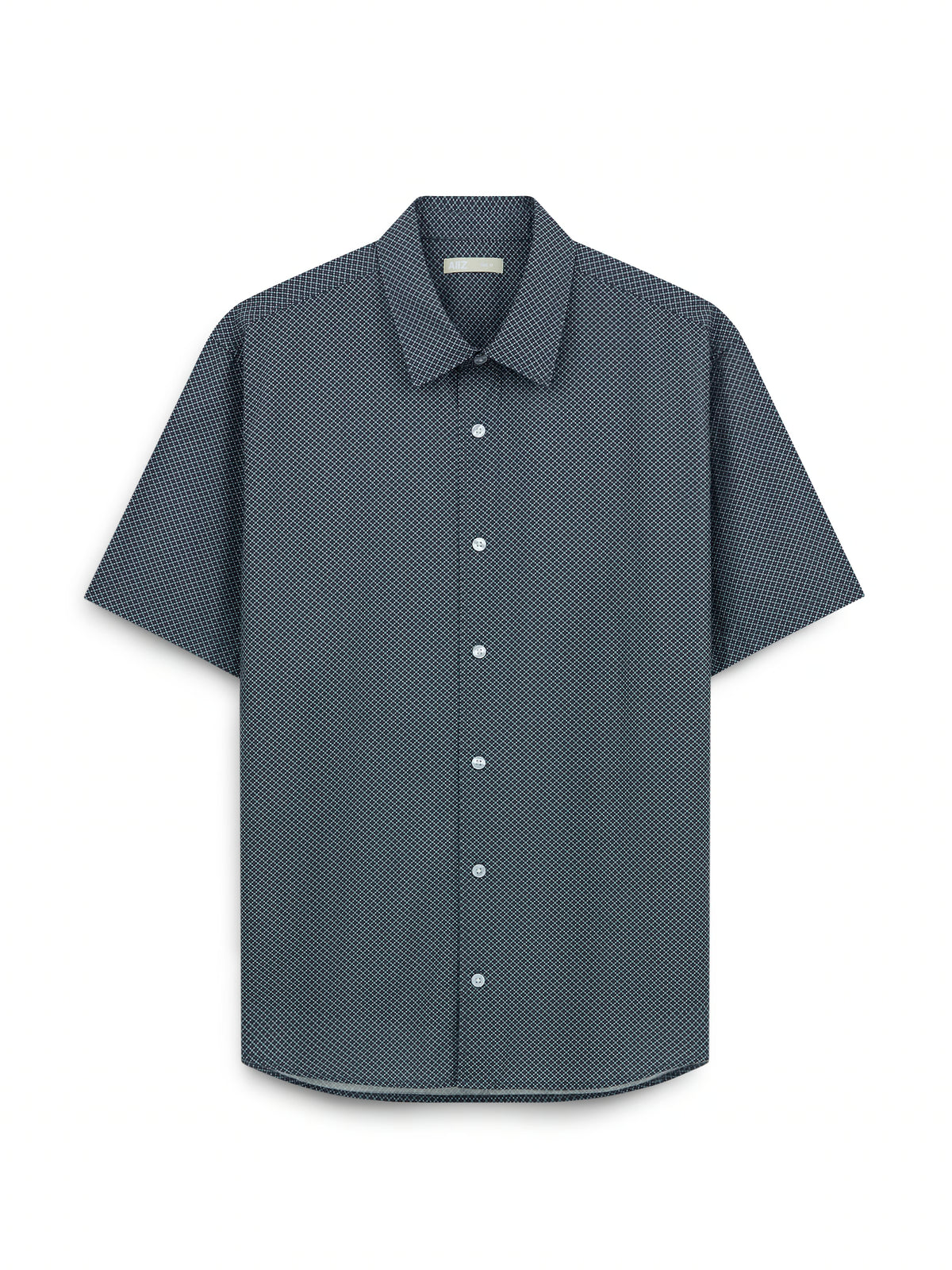 AIIZ Men's Graphic Printed Short Sleeve Shirt (Dark Grey / S)