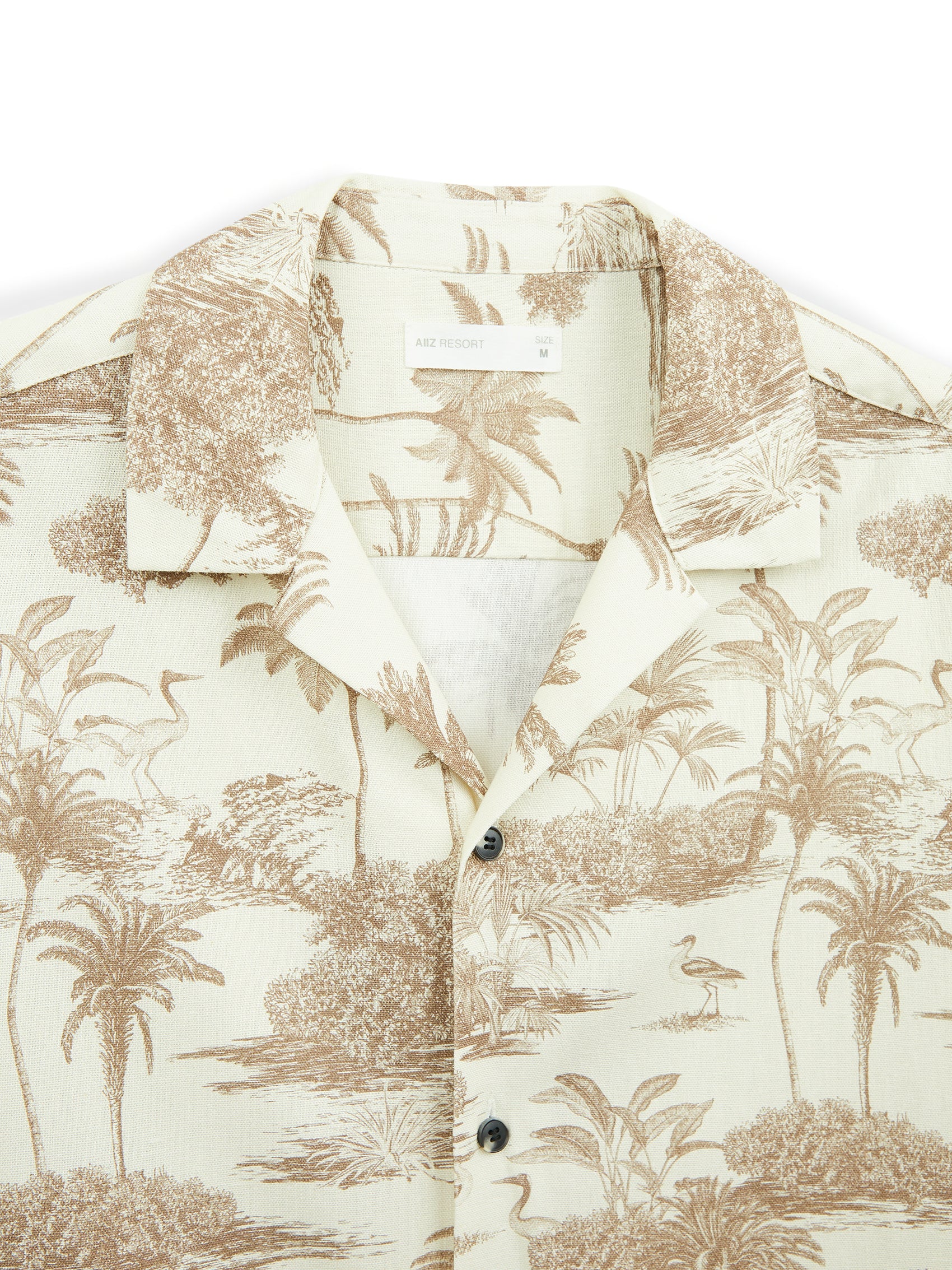 AIIZ Men's Printed Resort Short Sleeve Shirt