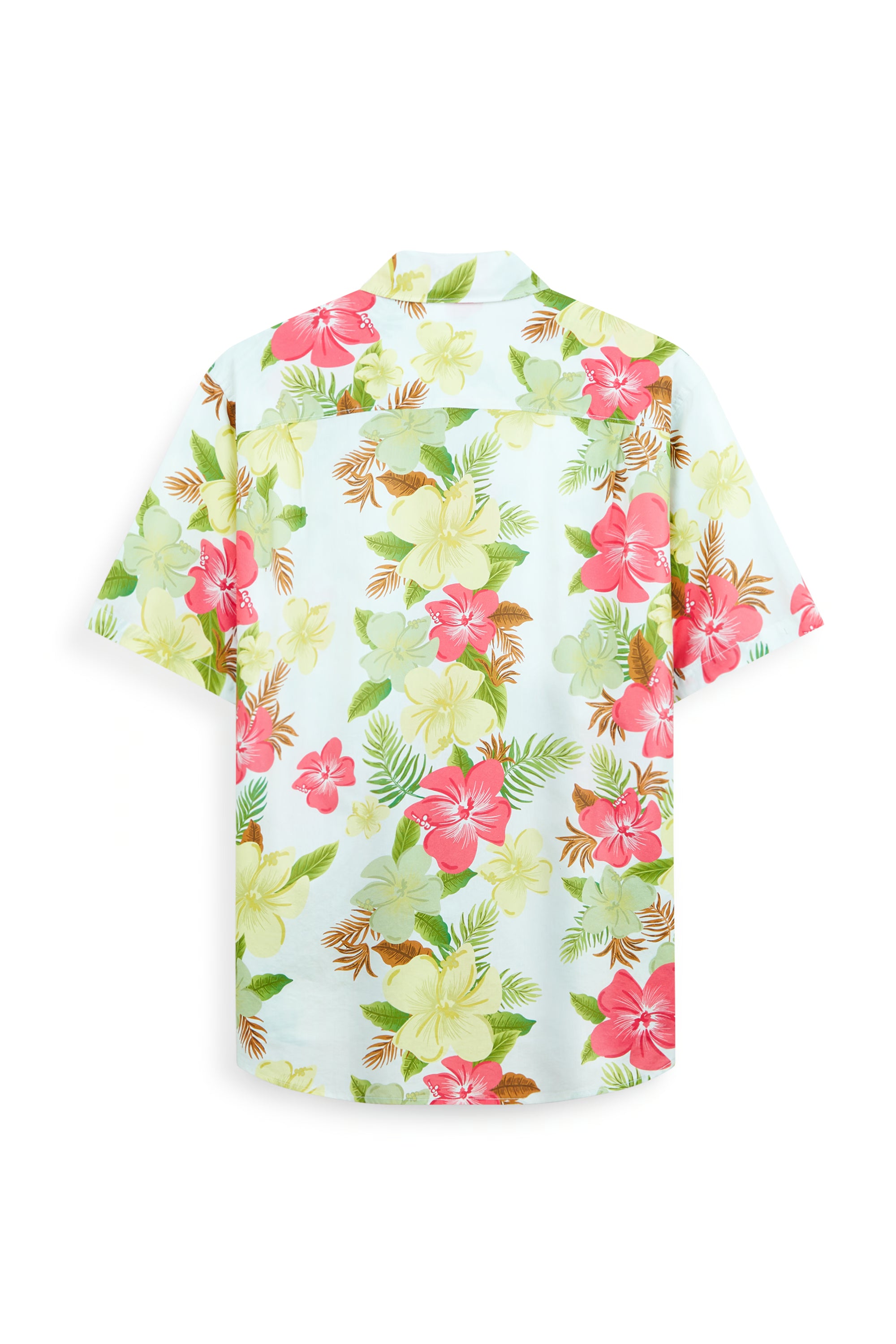 AIIZ Men’s Songkran Floral Short Sleeve Shirt–100% Cotton