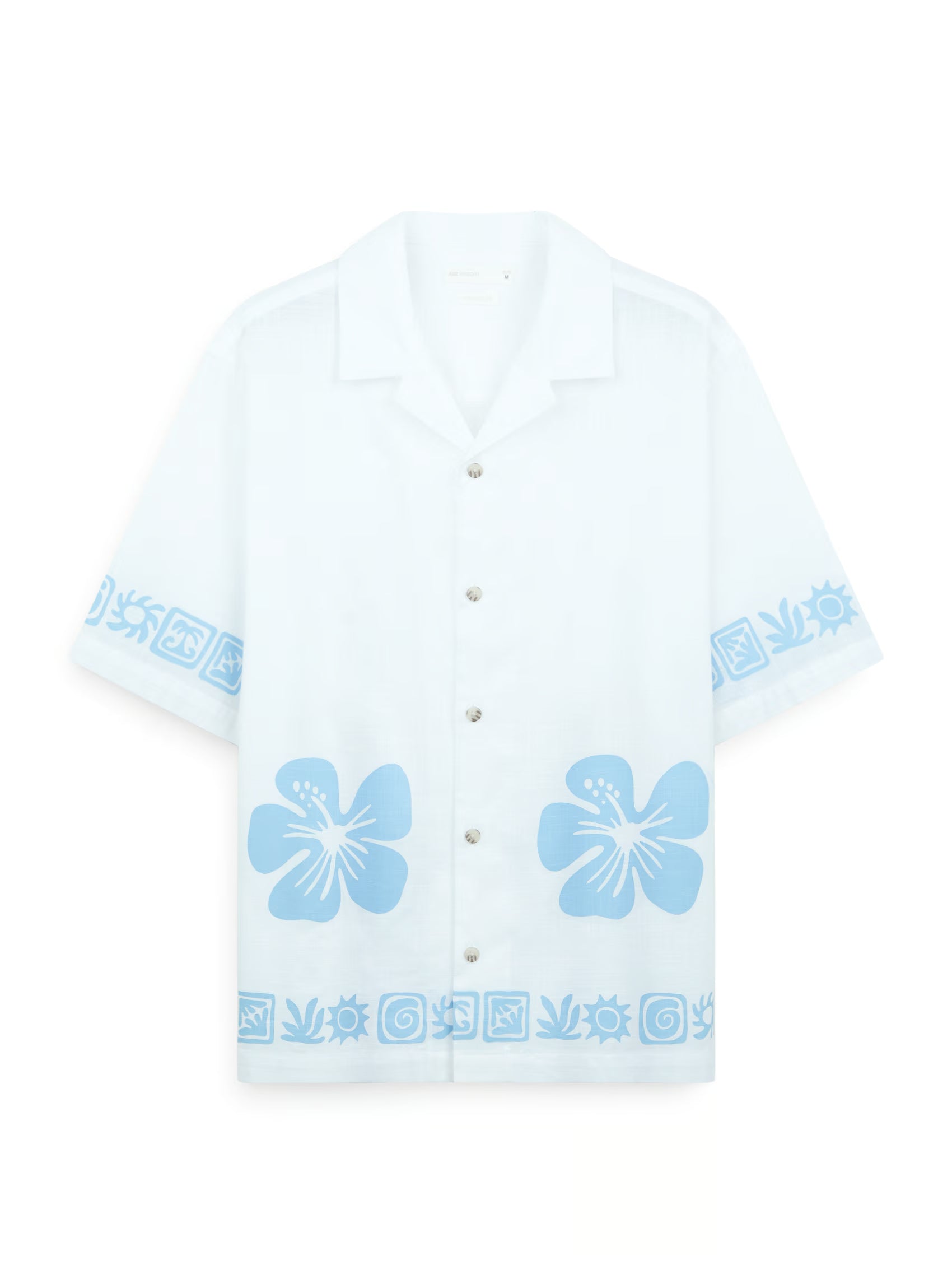 AIIZ Men's Printed Camp Collar Shirt