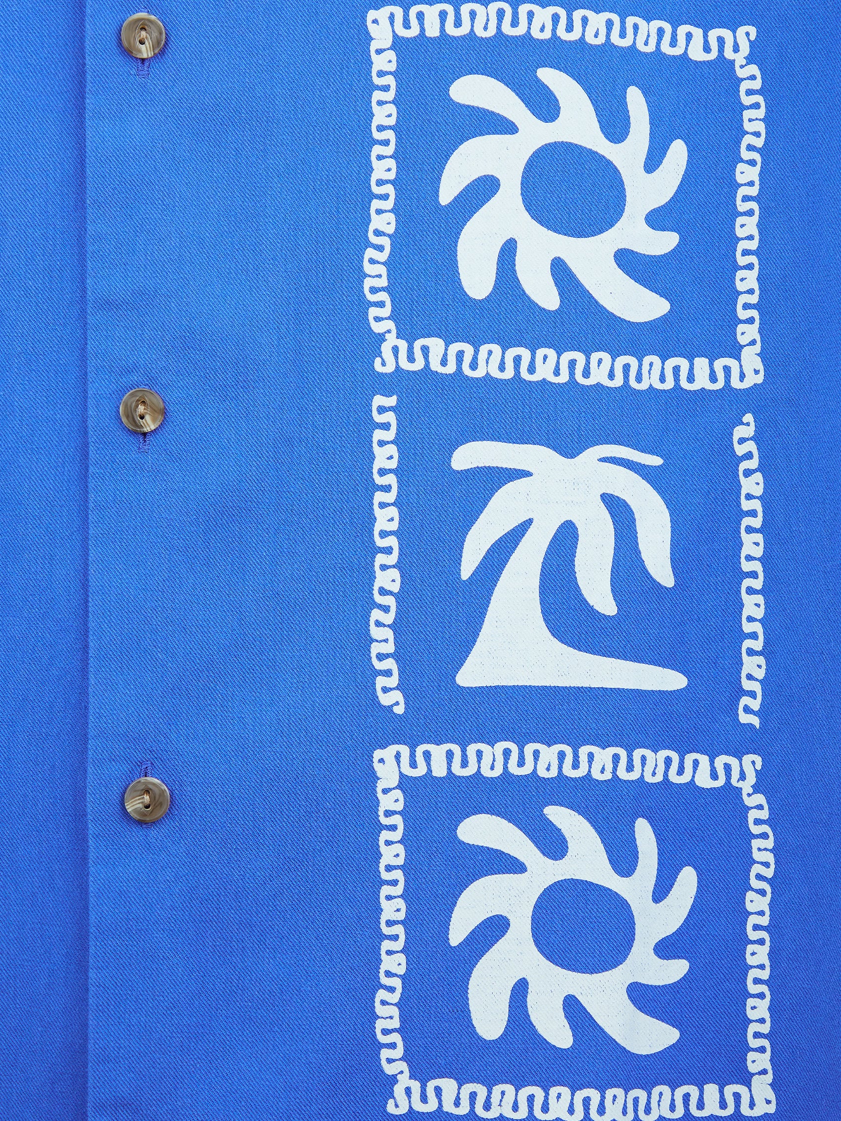 AIIZ Men's Printed Camp Collar Shirt
