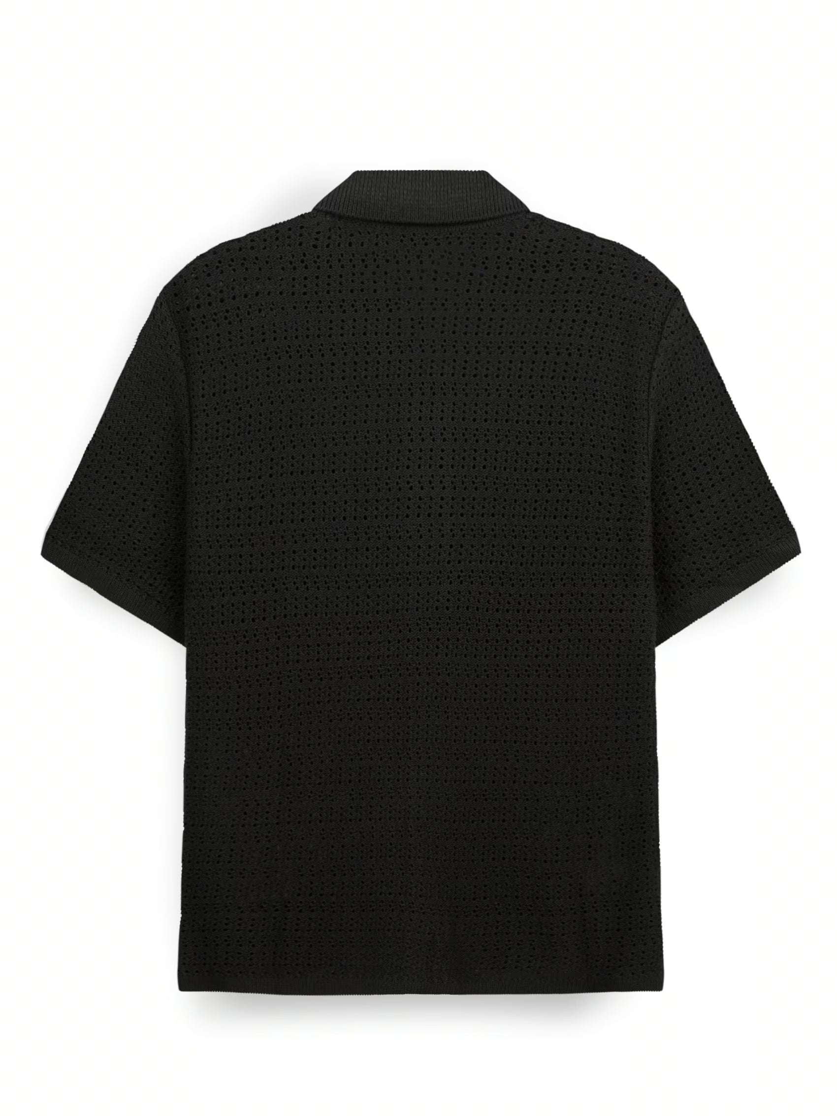 AIIZ Men's Crochet Camp Collar Shirt