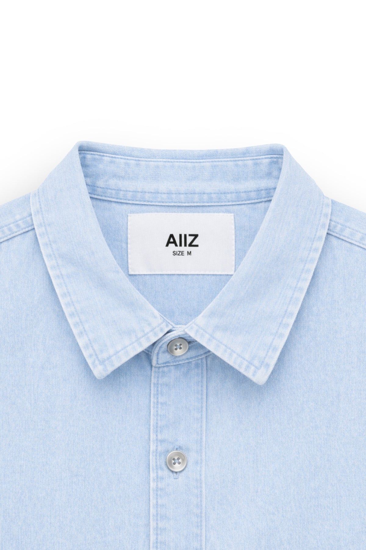 AIIZ Men’s Short Sleeve Denim Shirt