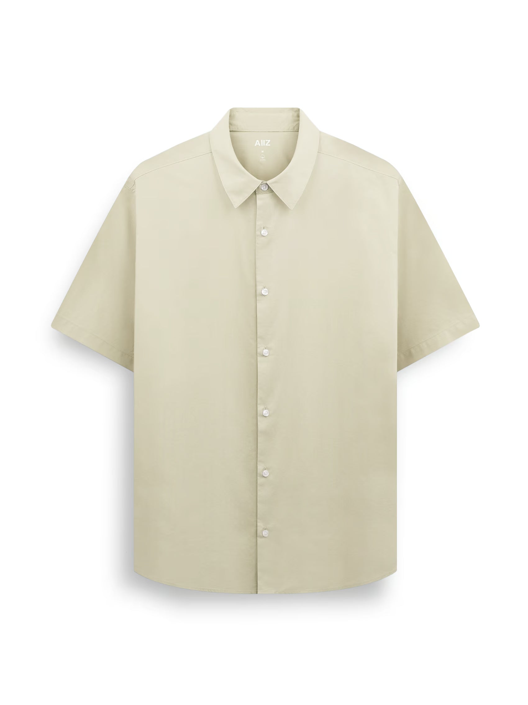 Men's Washed Work Short Sleeve Shirt (Khaki / S)
