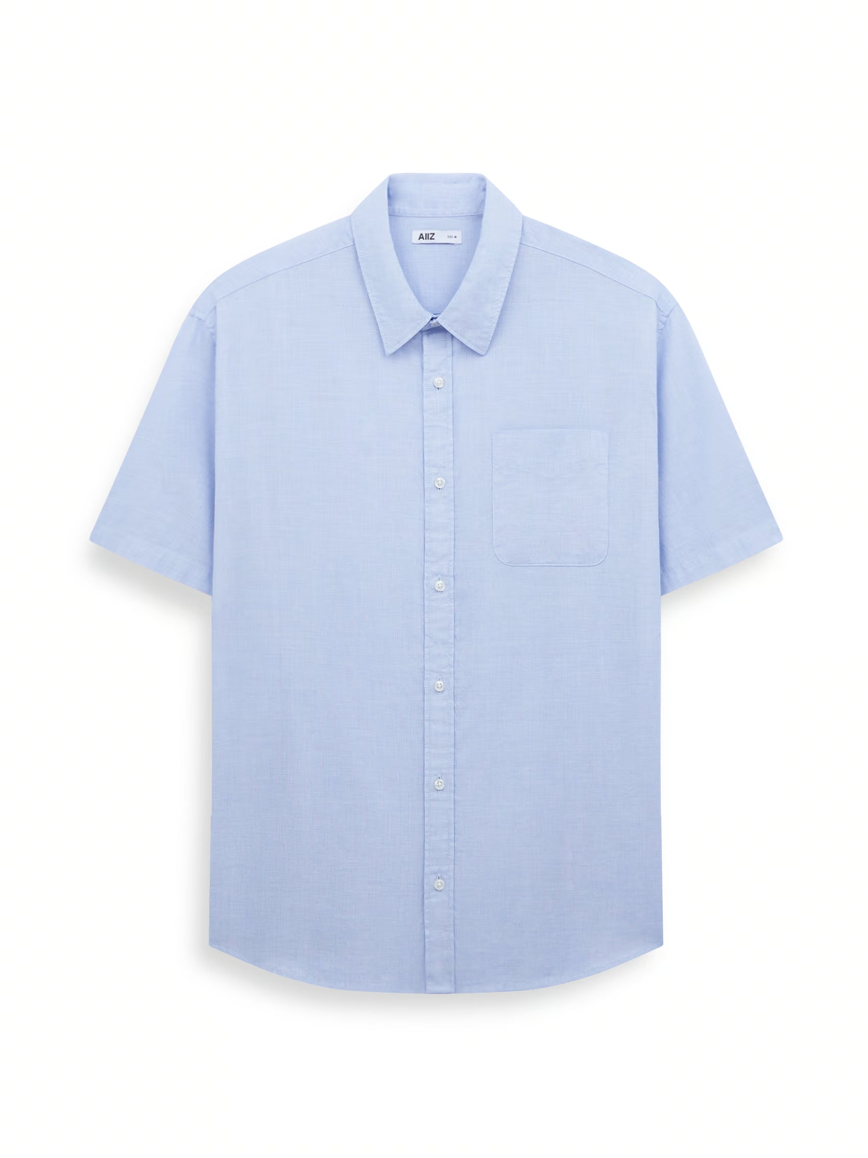 AIIZ Men's Short Sleeve Shirt (Light Blue / S)