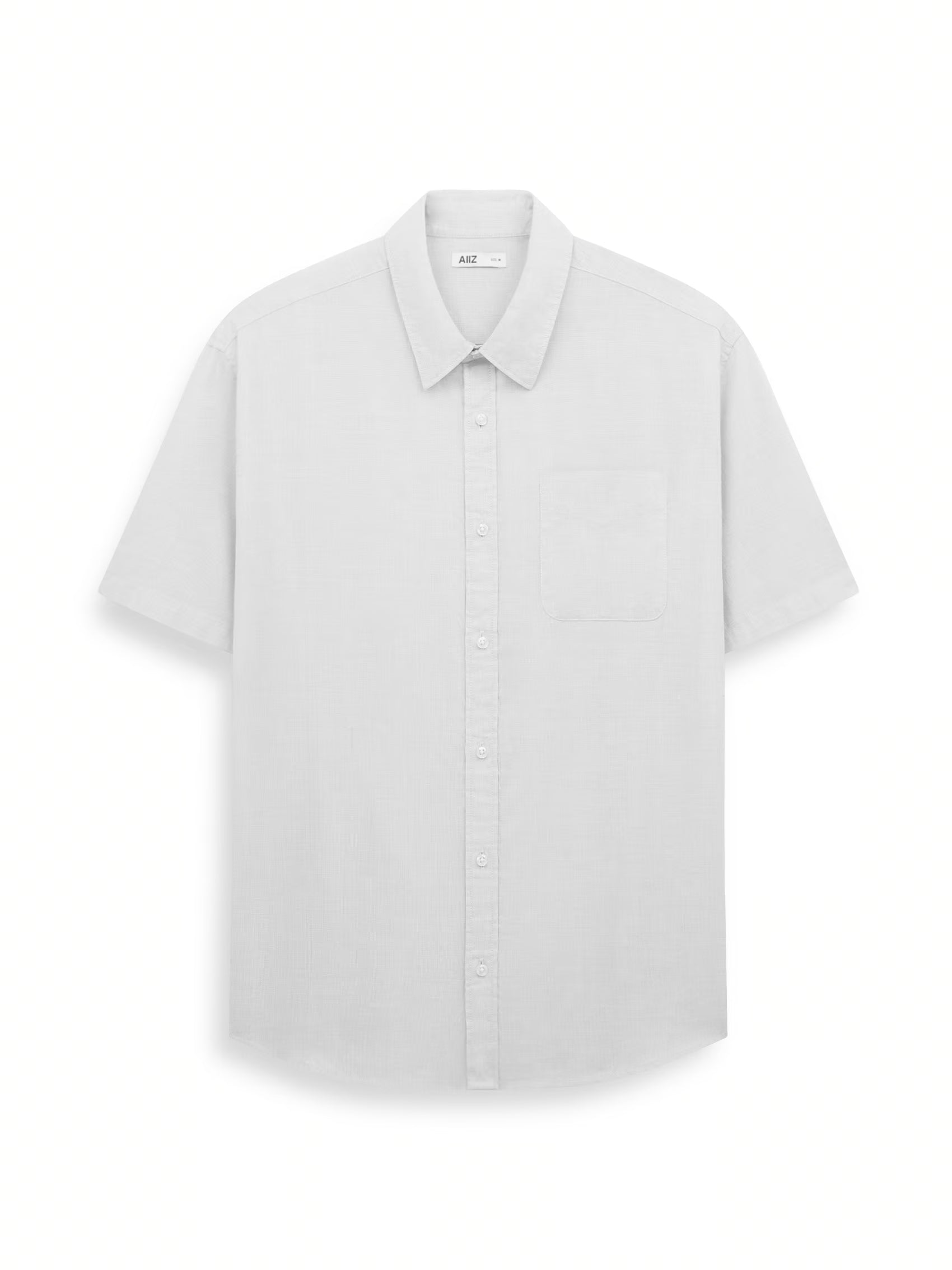 AIIZ Men's Short Sleeve Shirt (Light Grey / S)