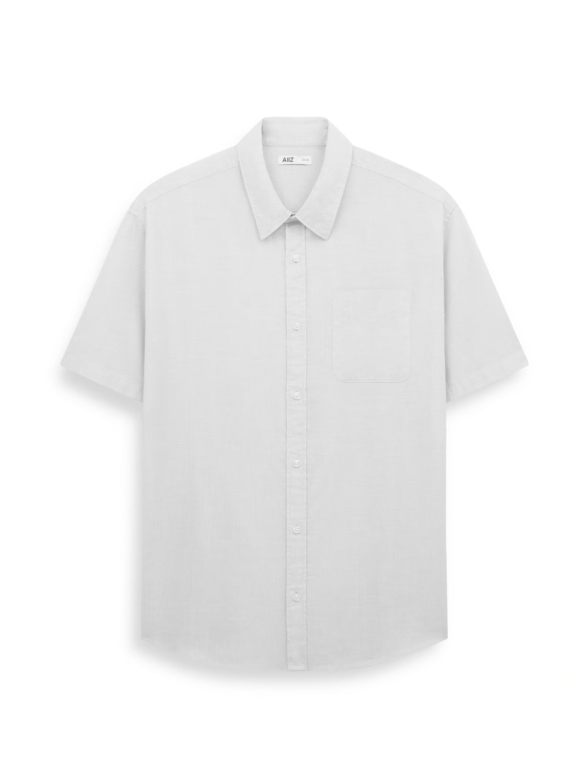 AIIZ Men's Short Sleeve Shirt (Light Grey / S)