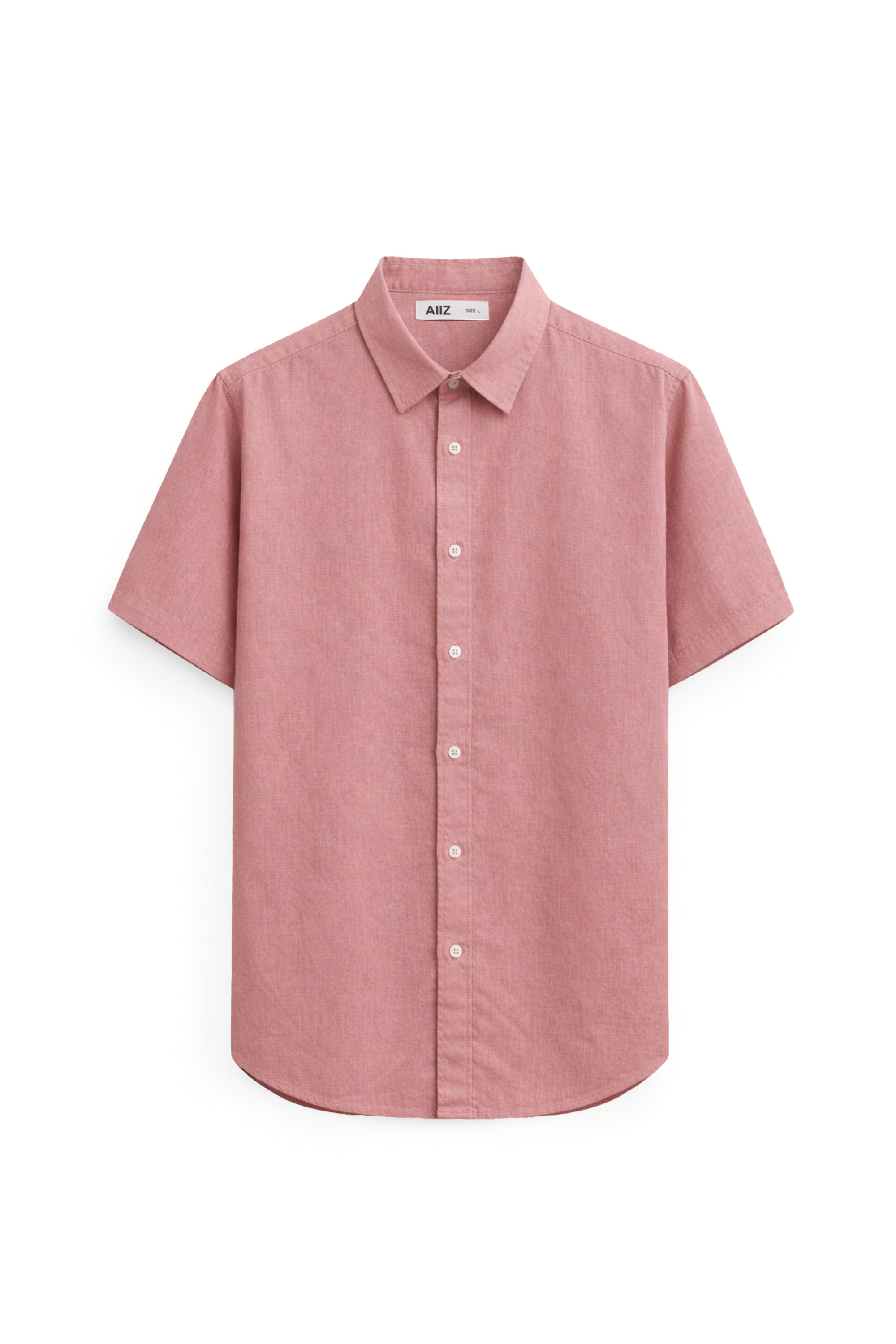 AIIZ Men's Fil a Fil Short Sleeve Shirt (Red / S)