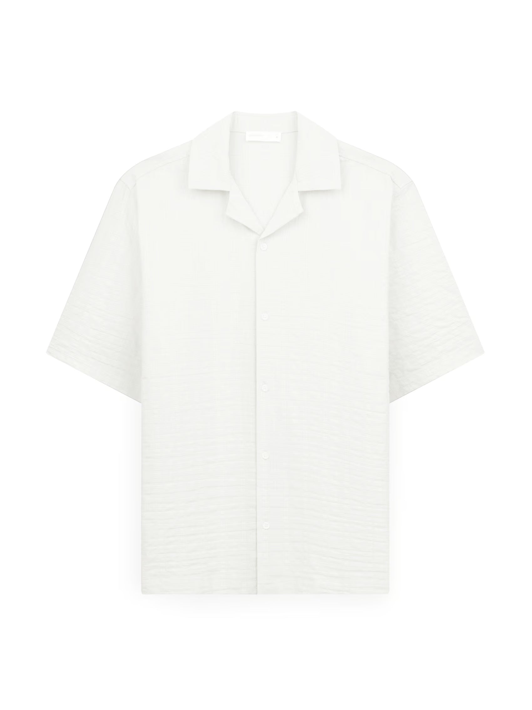 AIIZ Men's Texture Short Sleeve Shirt (Cream / S)