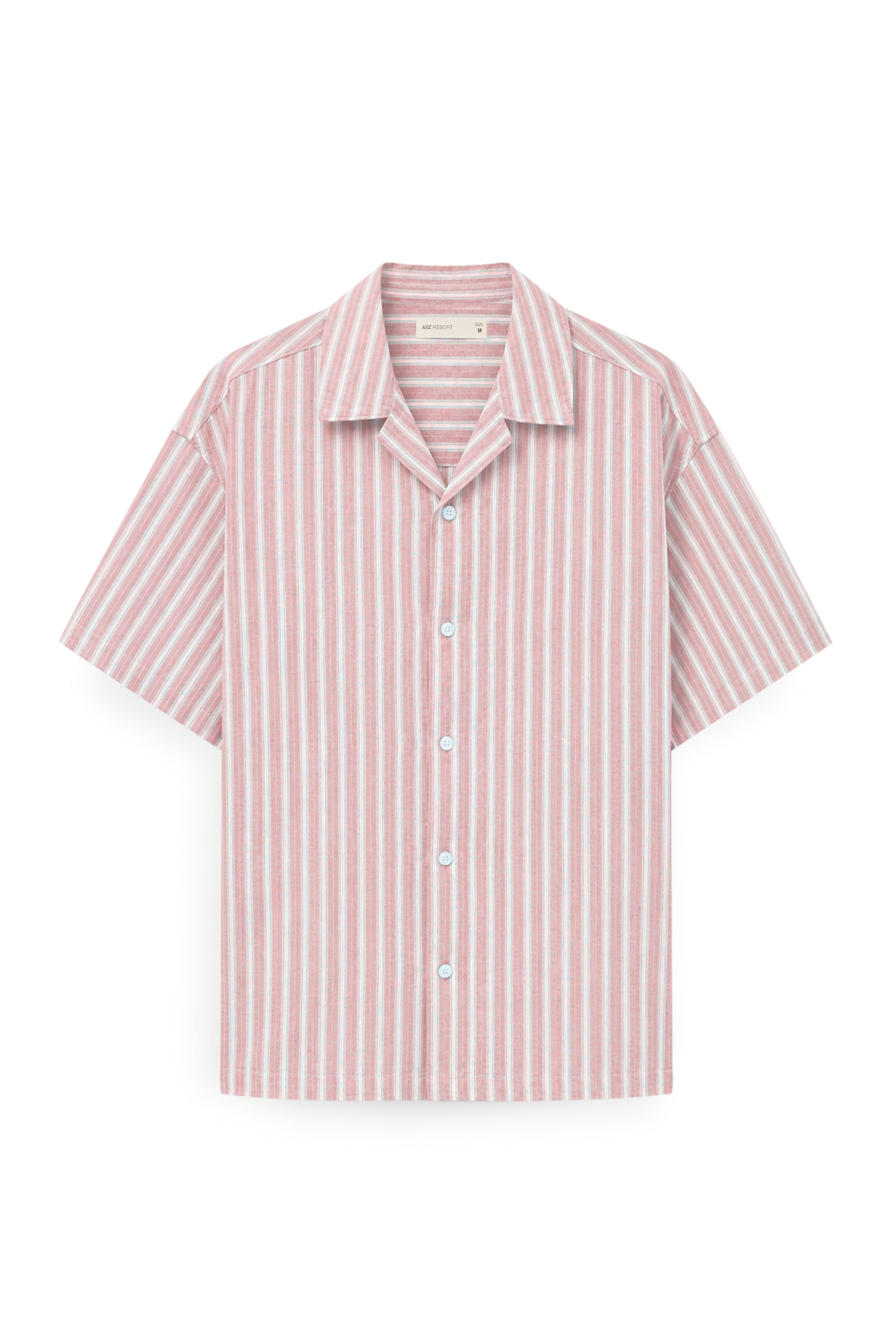 AIIZ Men's Stripe Short Sleeve Shirt