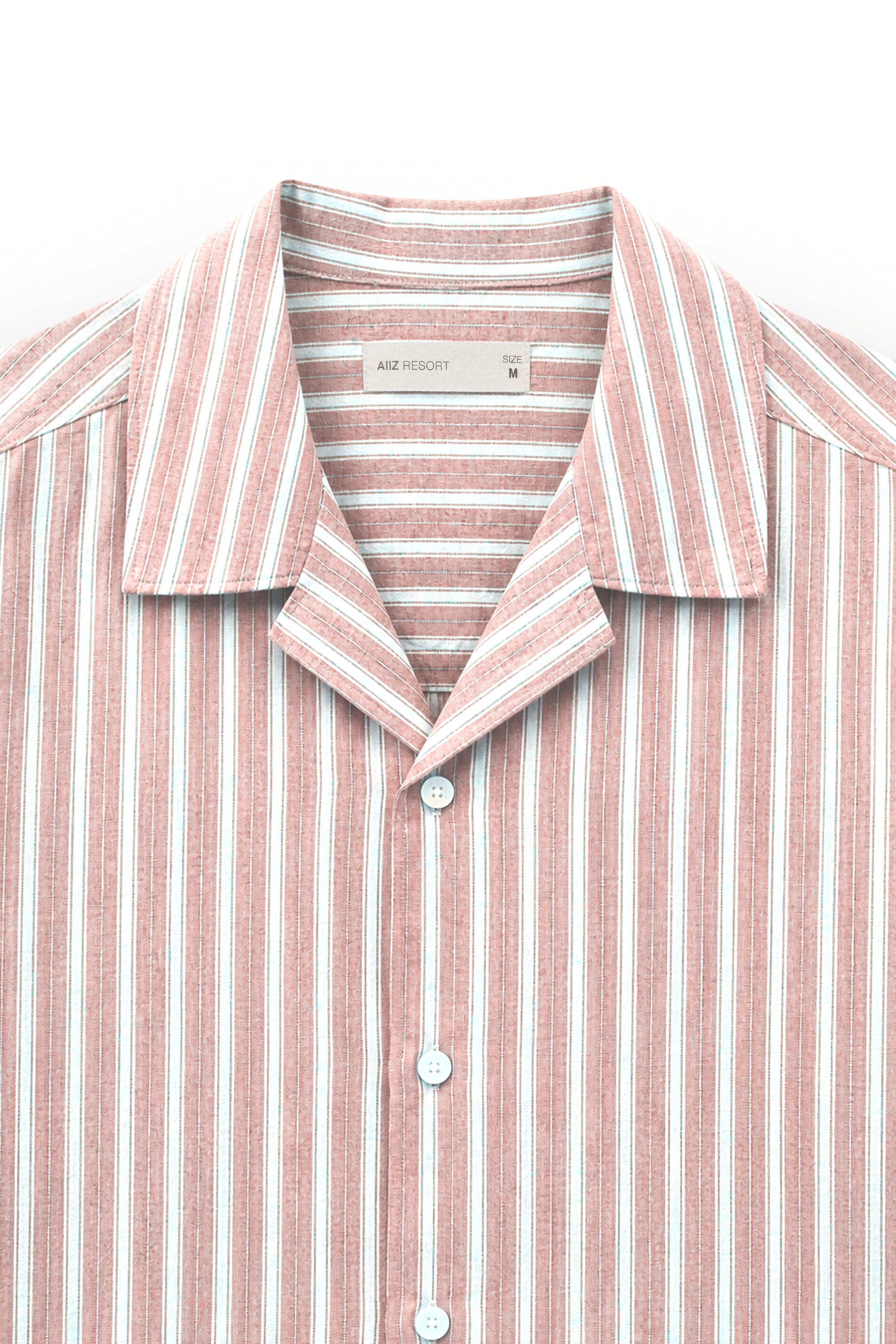 AIIZ Men's Stripe Short Sleeve Shirt