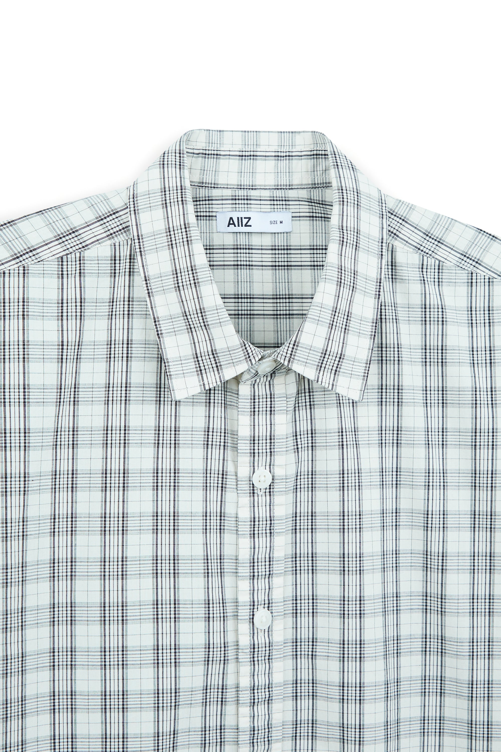 AIIZ Men's Check Short Sleeve Shirt