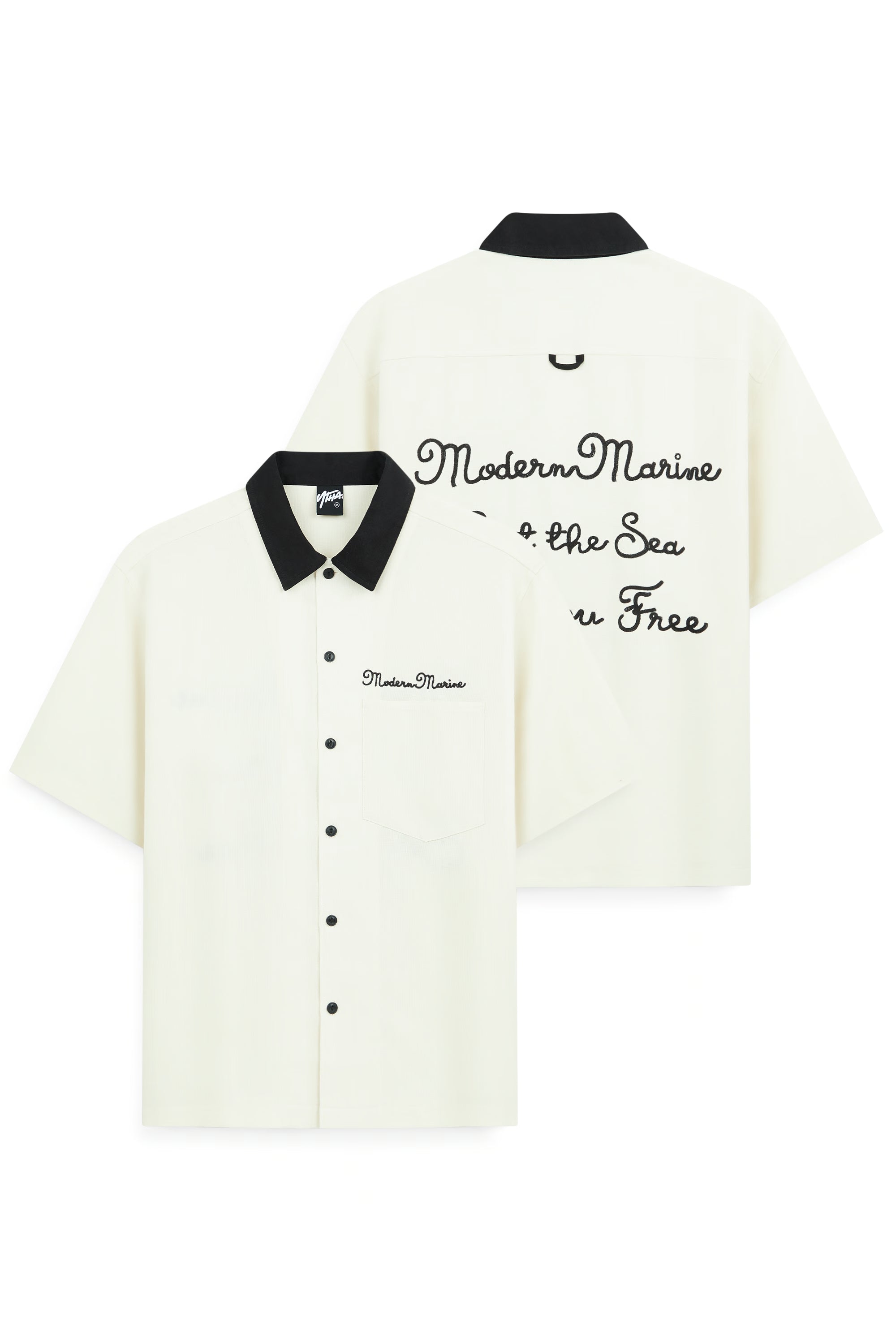 AIIZ Men’s Contrast Collar Short Sleeve Shirt