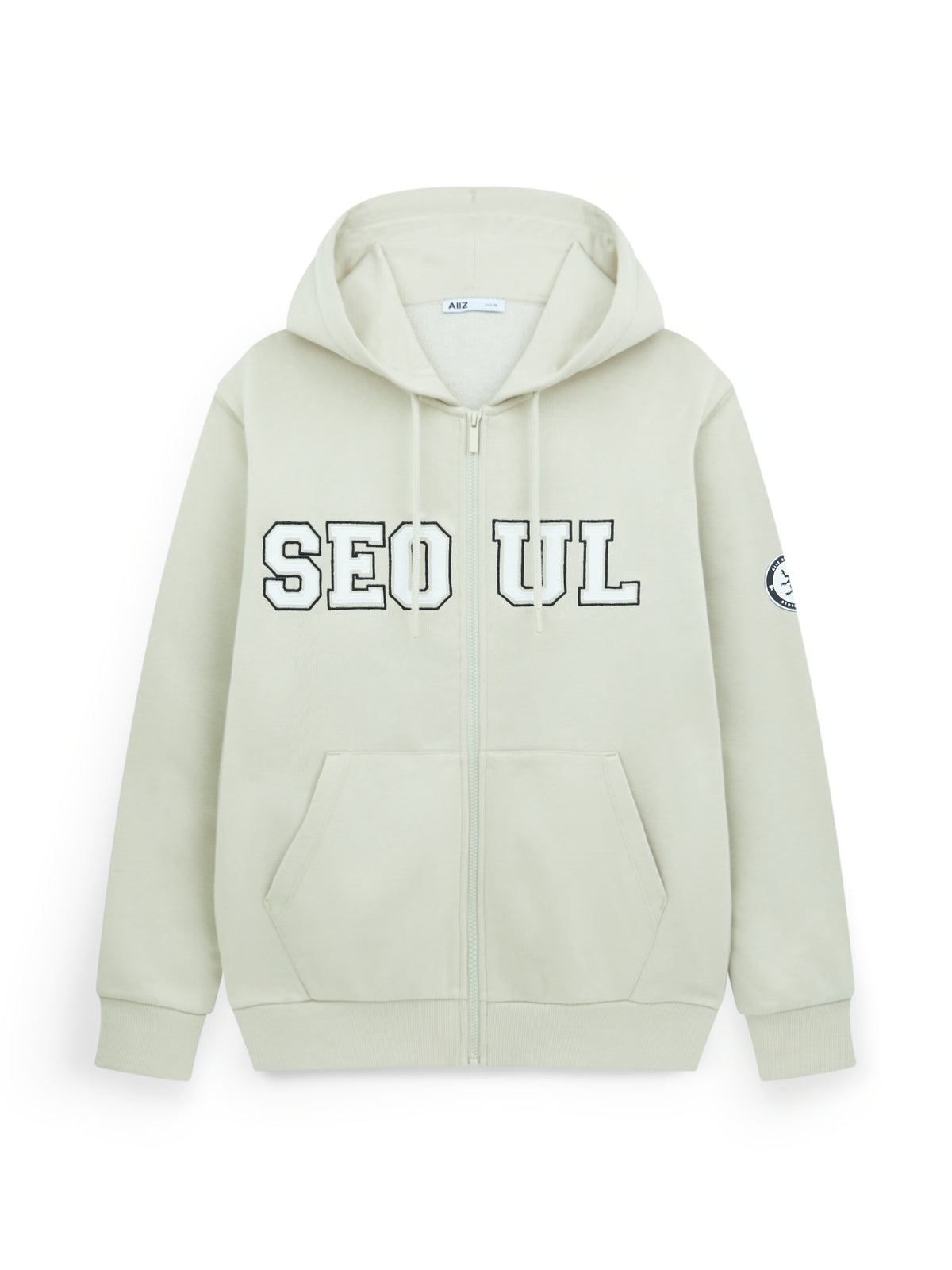 AIIZ Men’s Varsity Graphic Zipper Hoodie