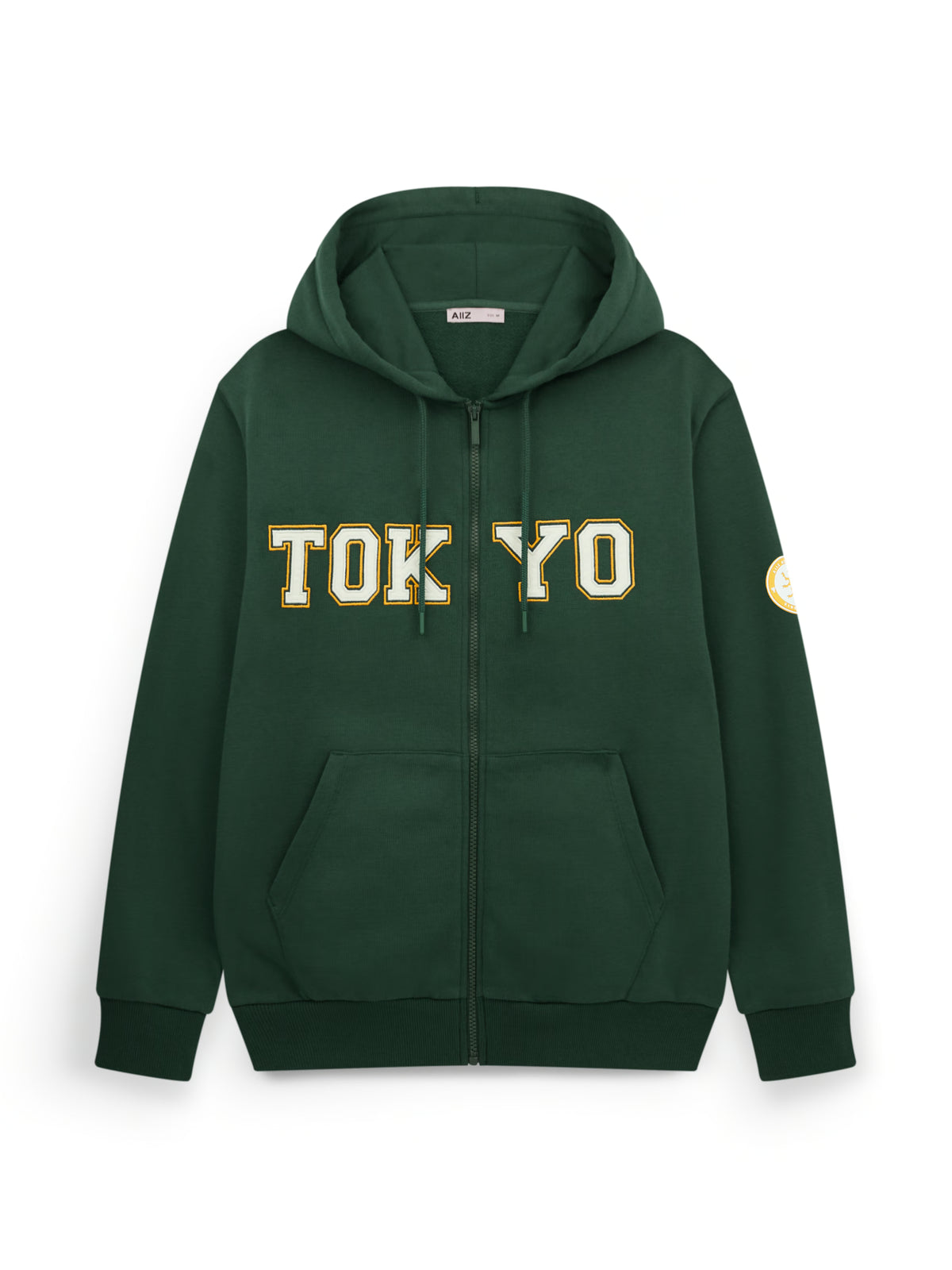 AIIZ Men’s Varsity Graphic Zipper Hoodie