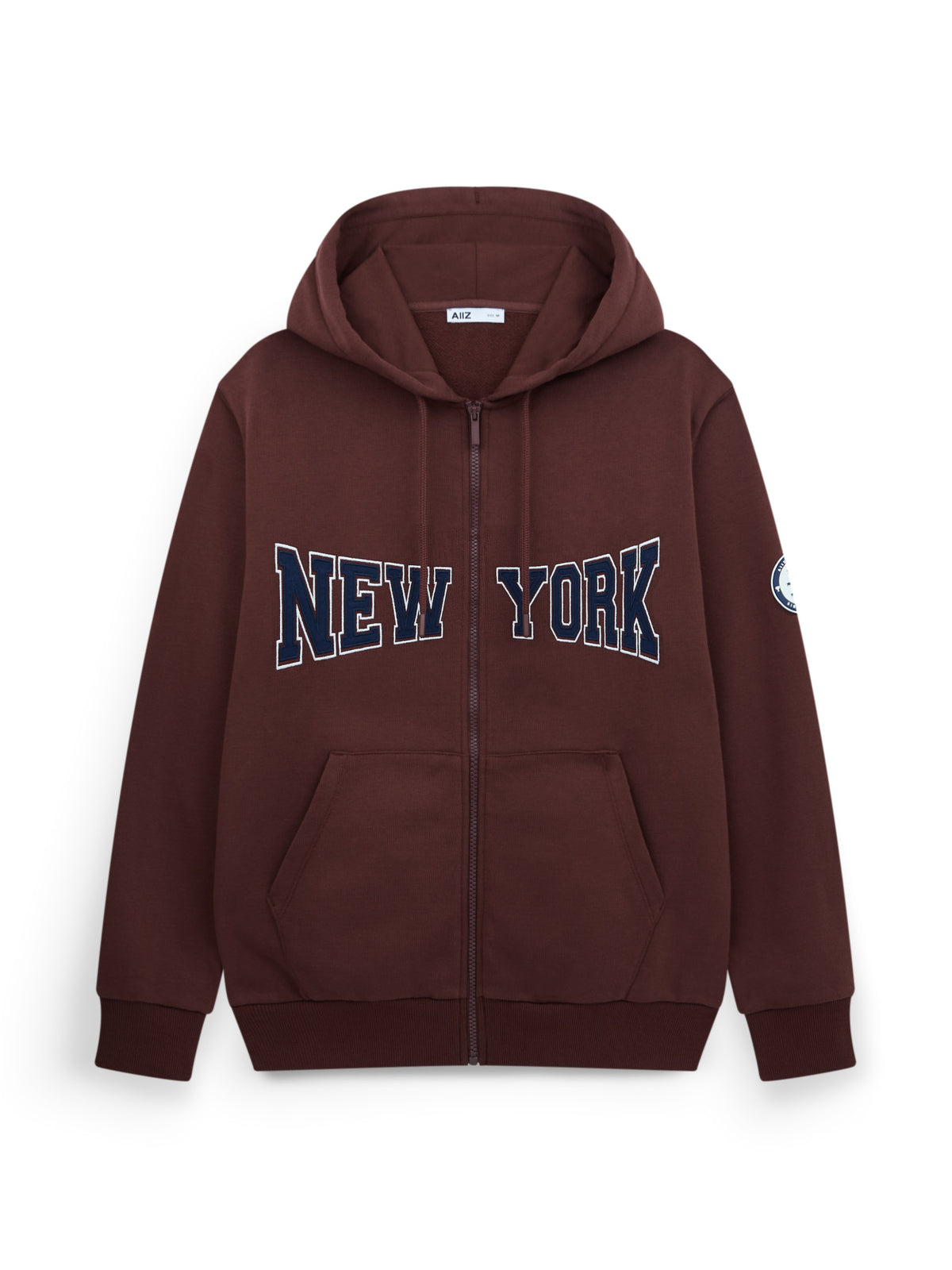 AIIZ Men’s Varsity Graphic Zipper Hoodie