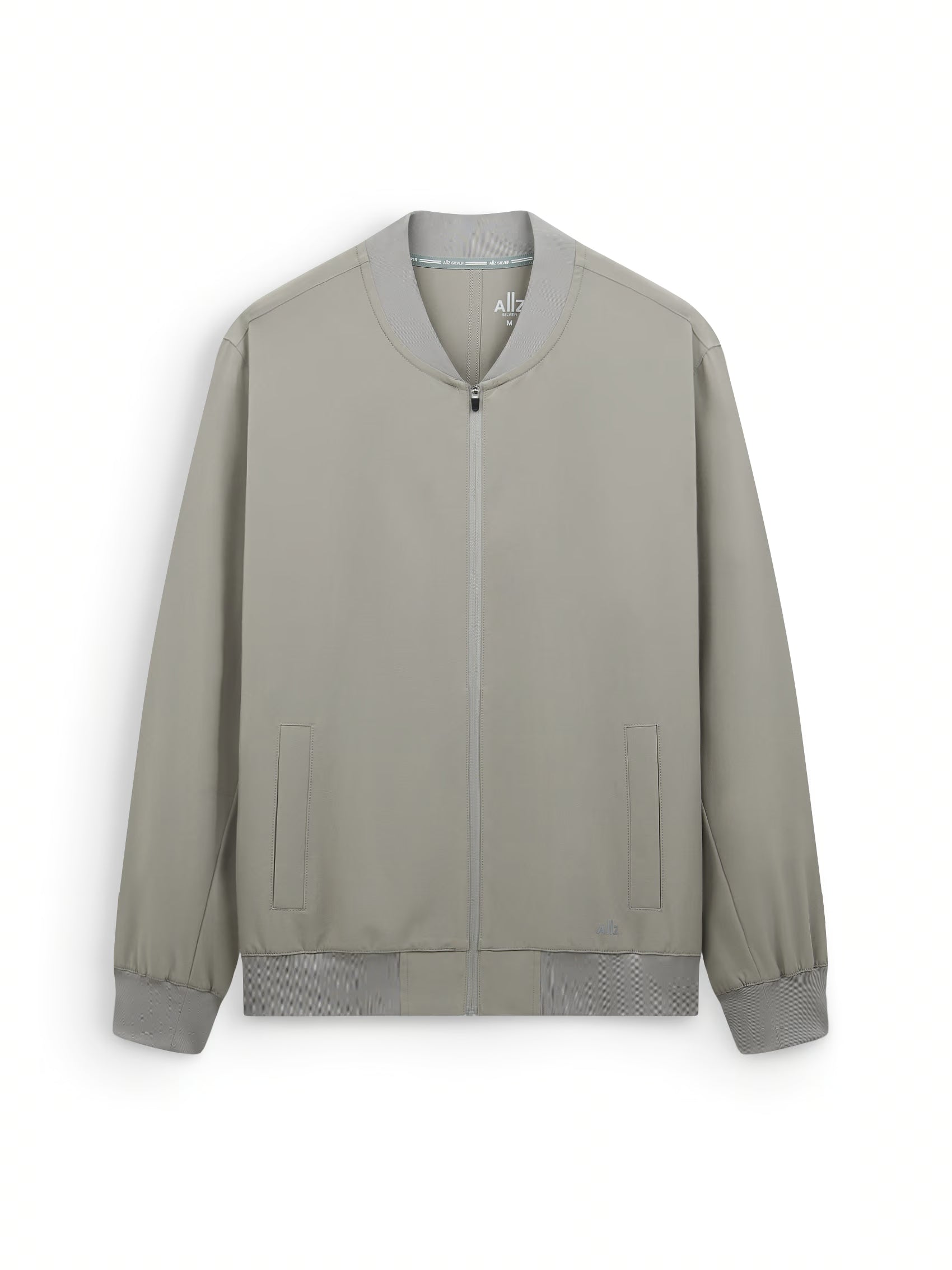 AIIZ Men's Quick Dry Stretch Active Bomber Jacket (Beige / S)