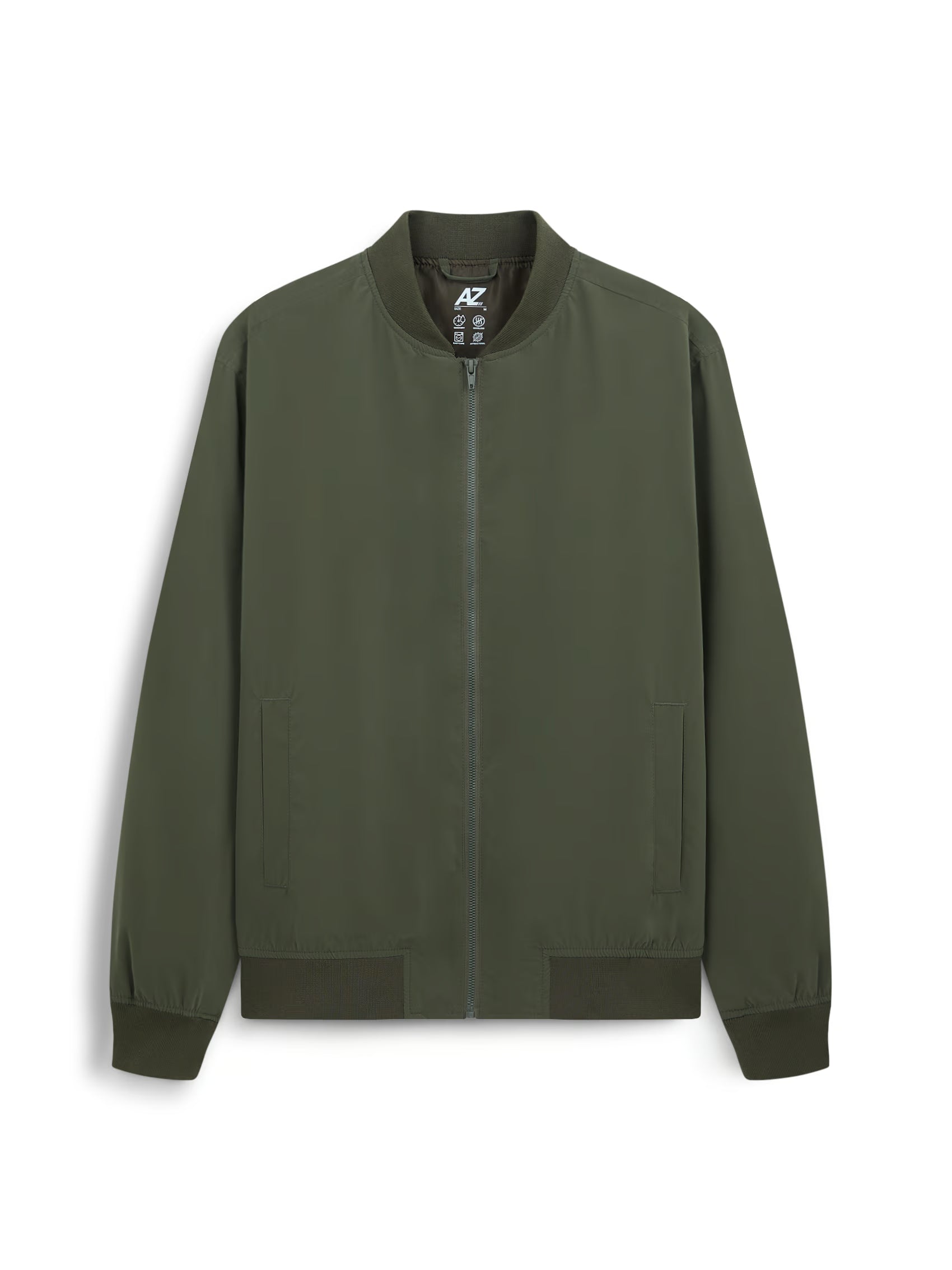 AIIZ Men's Lightweight Bomber Jacket (Olive / S)