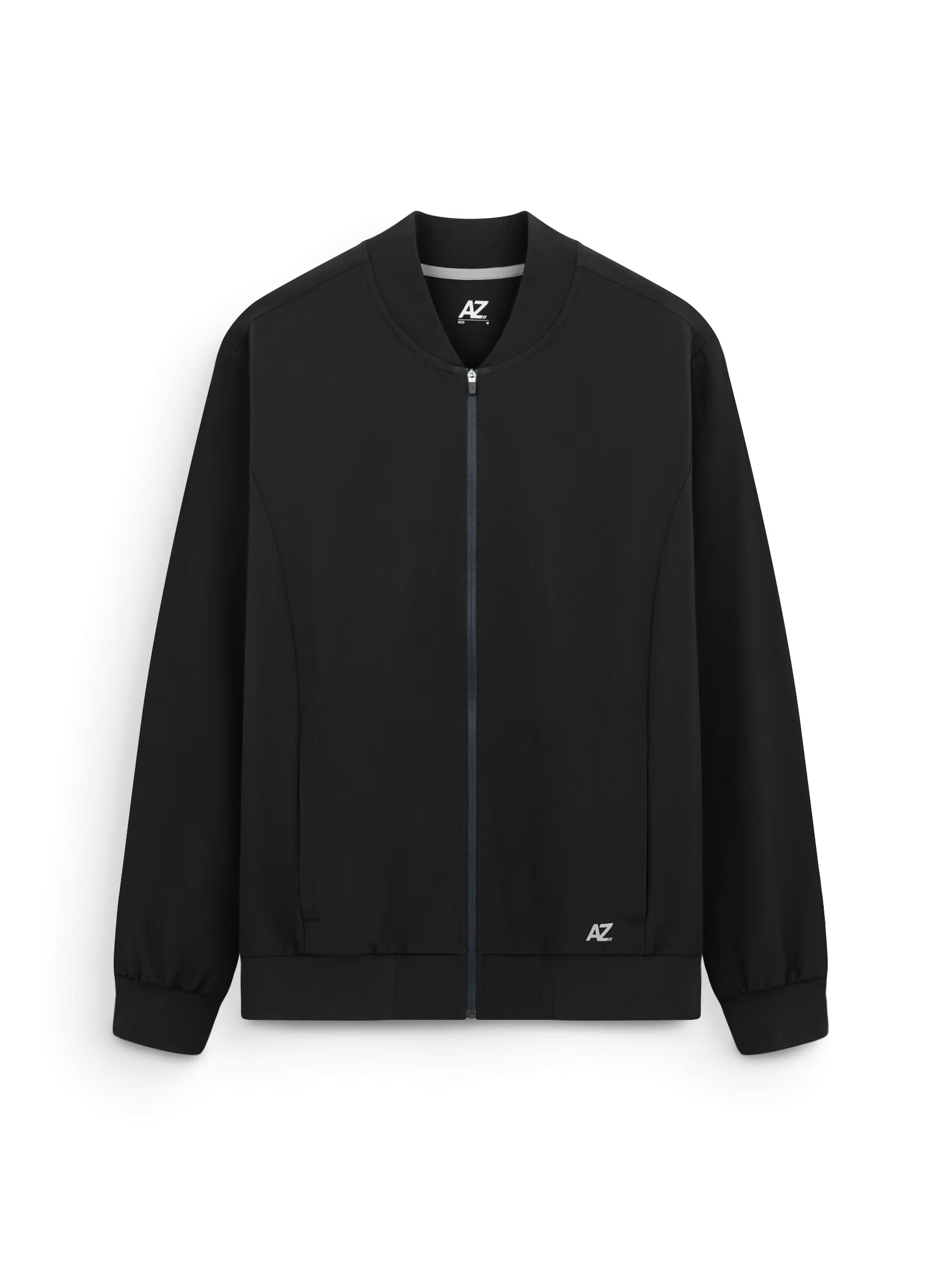 AIIZ Men's Quick Dry Stretch Active Bomber Jacket (Black / S)