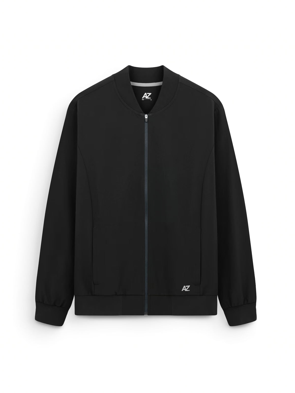 AIIZ Men's Quick Dry Stretch Active Bomber Jacket (Black / S)