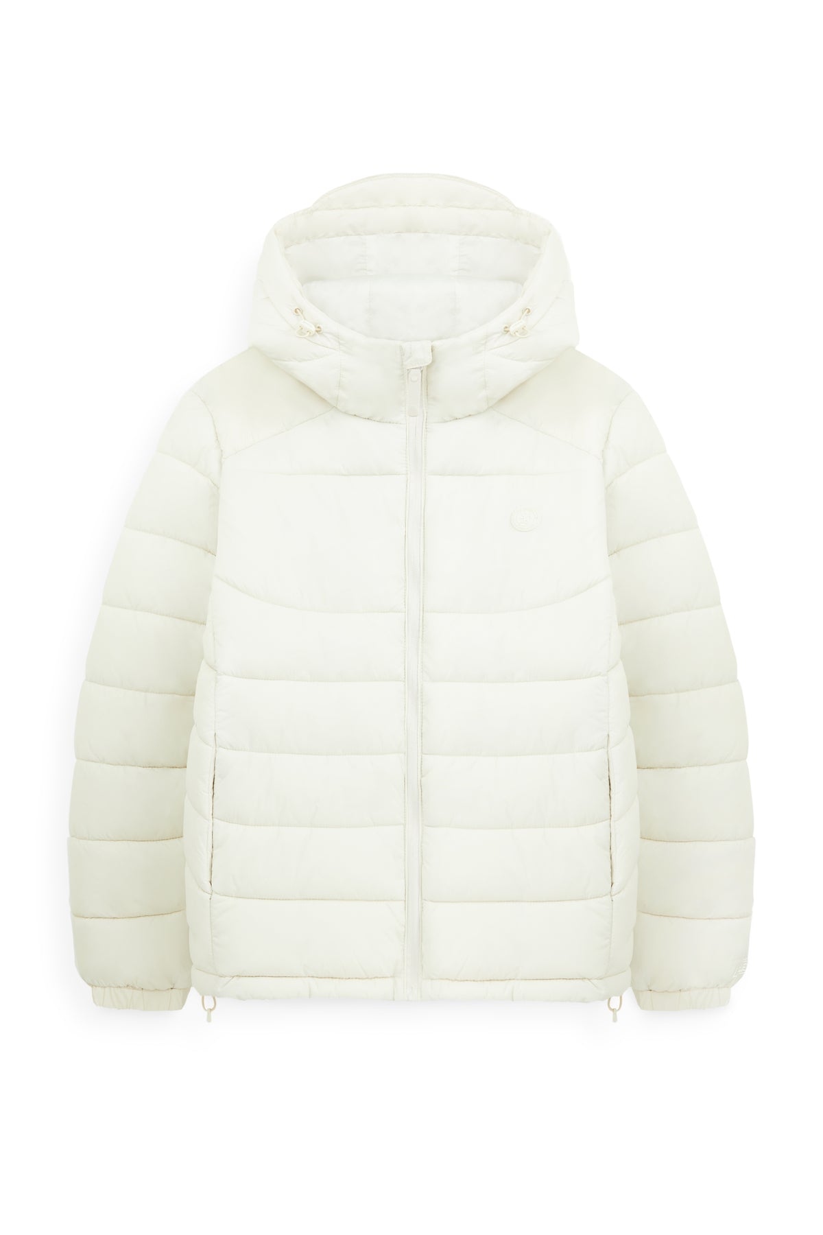 AIIZ Men’s Padded Hoodie (Beige / M)