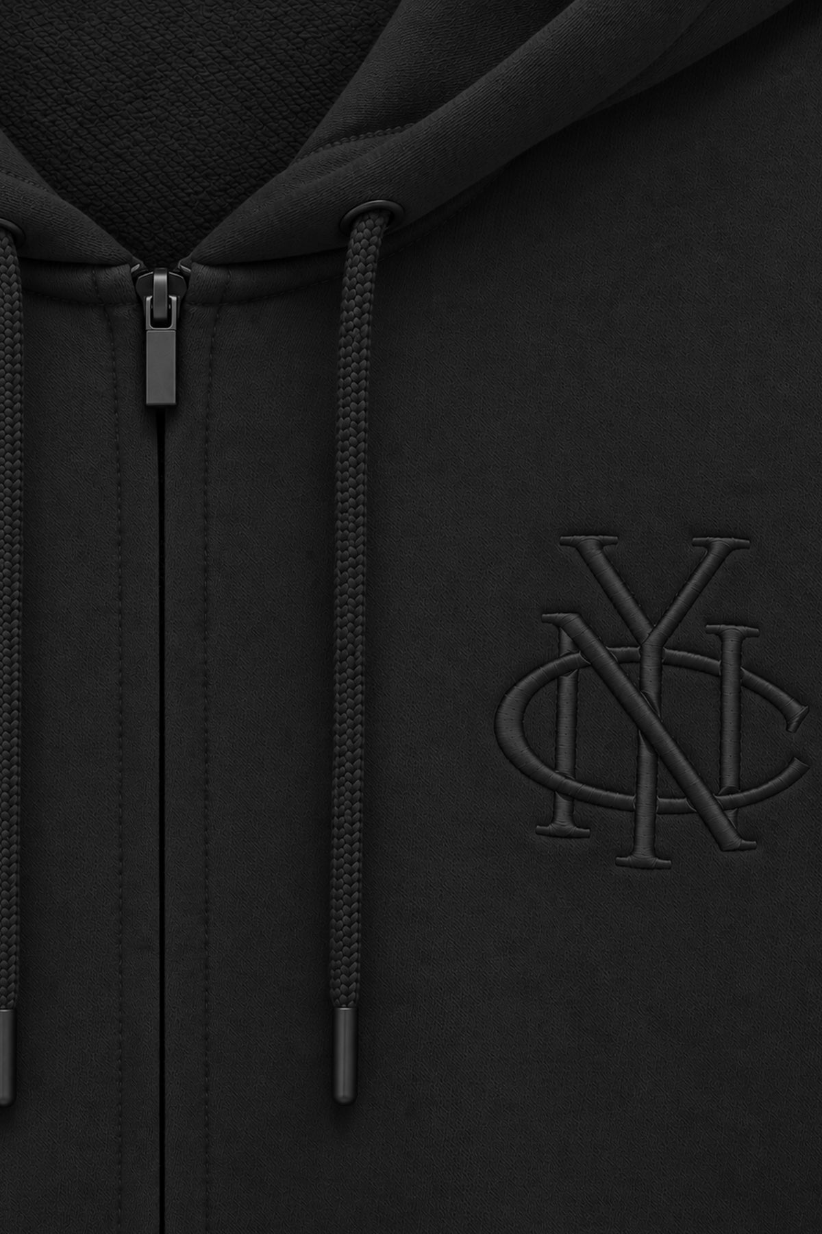 AIIZ Men’s Logo French terry Zipper Hoodie