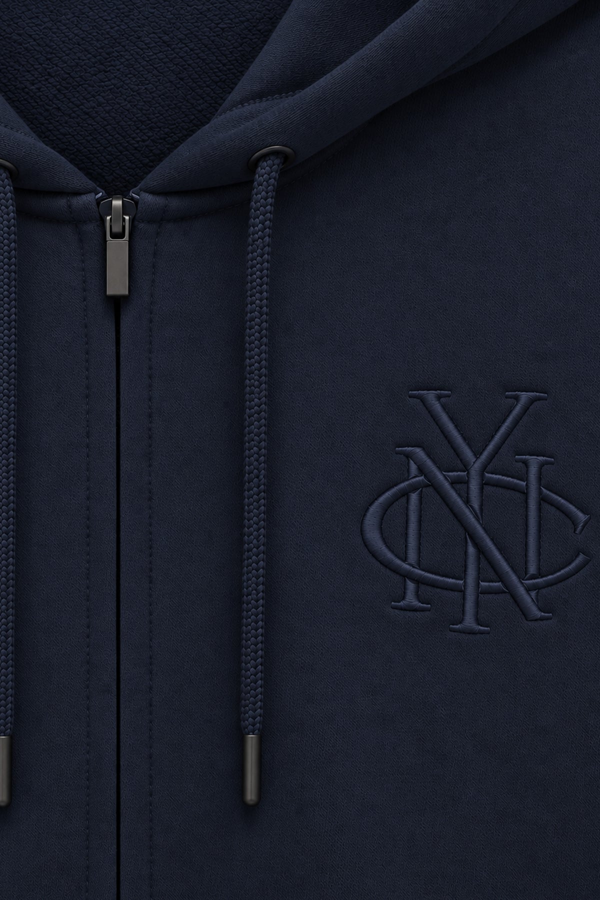 AIIZ Men’s Logo French terry Zipper Hoodie