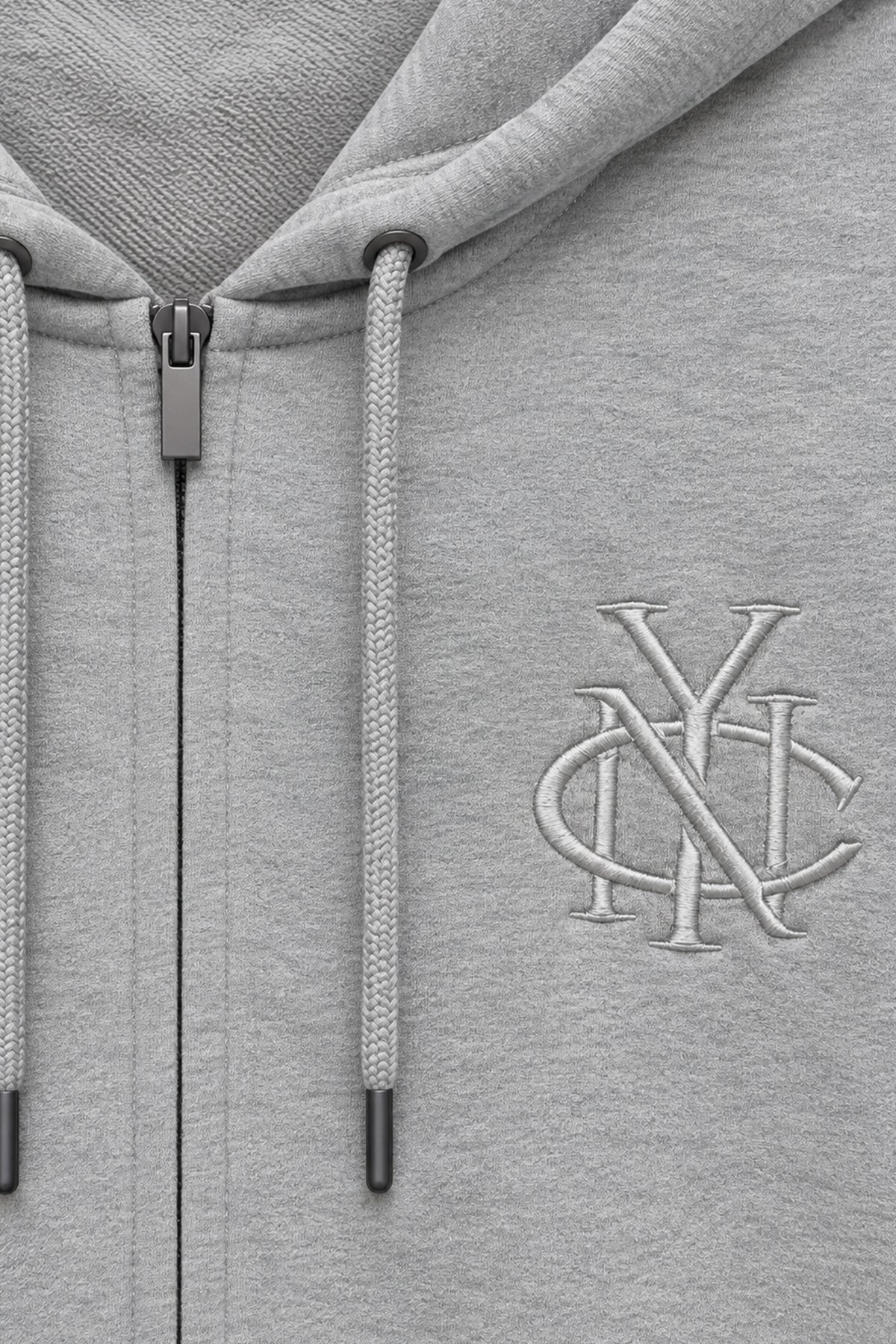 AIIZ Men’s Logo French terry Zipper Hoodie