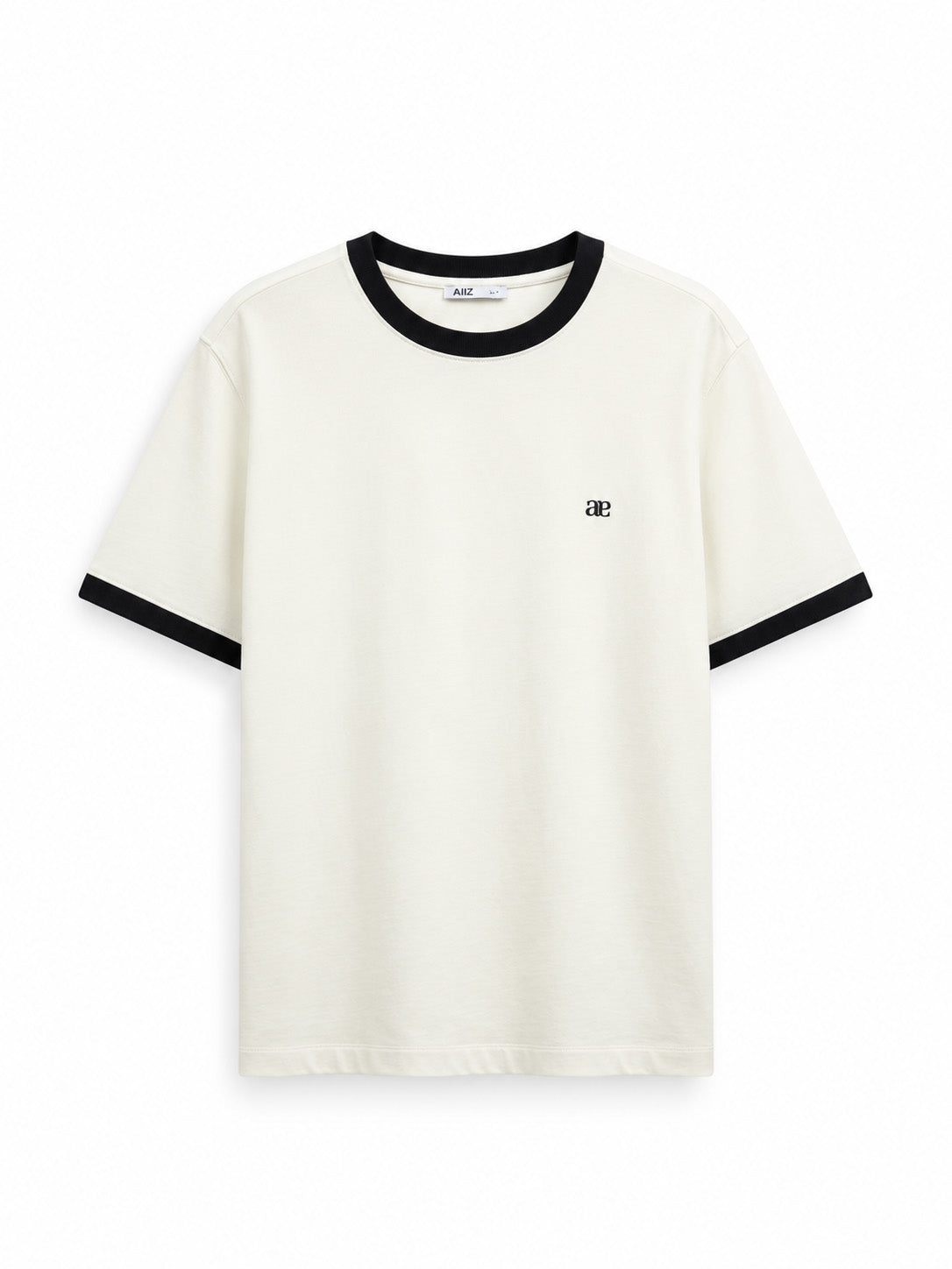AIIZ Men’s Ringer T-Shirt (Cream / S)