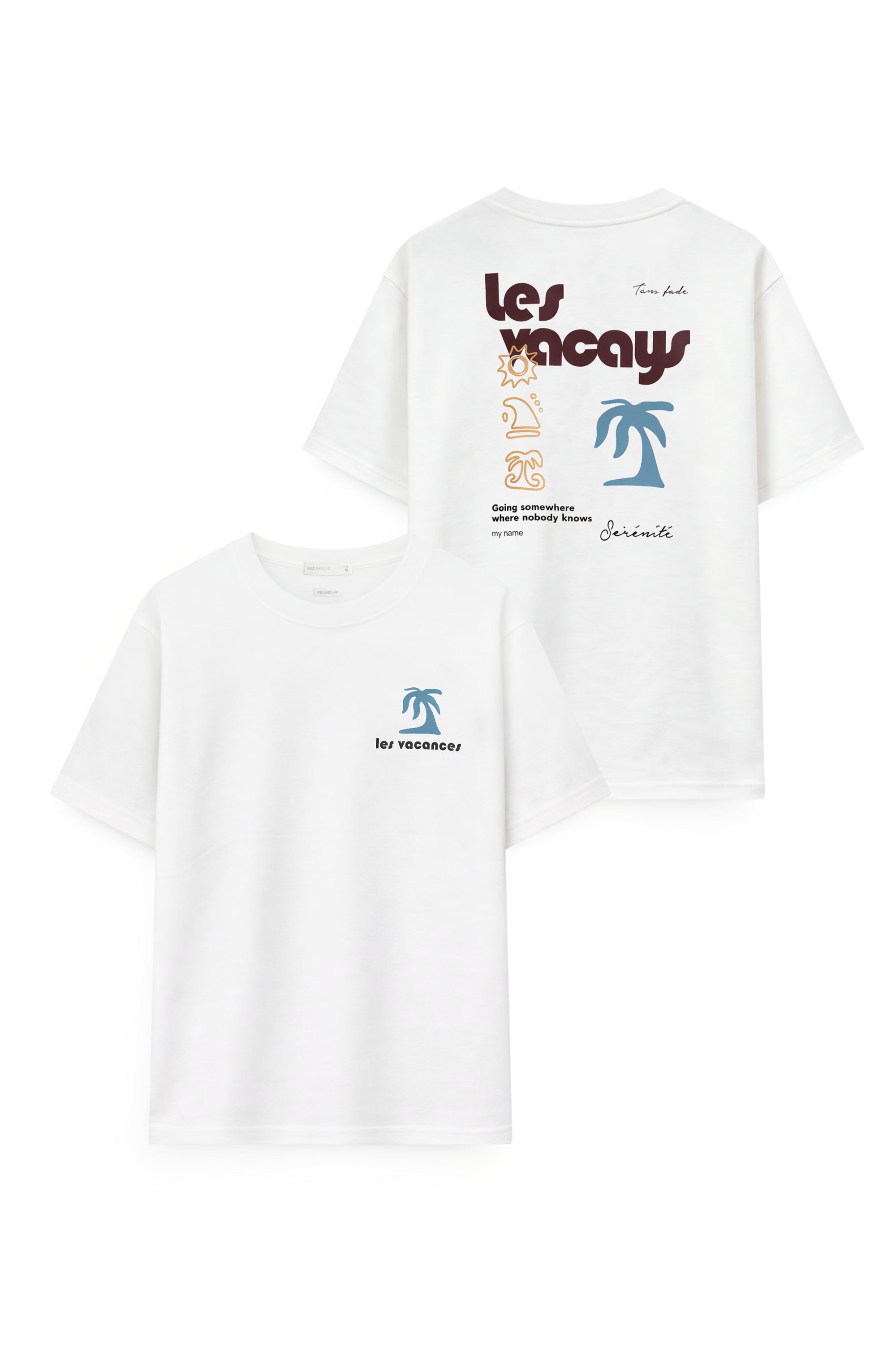 AIIZ Men's Natural Cotton Graphic Tee (OFF WHITE / S)