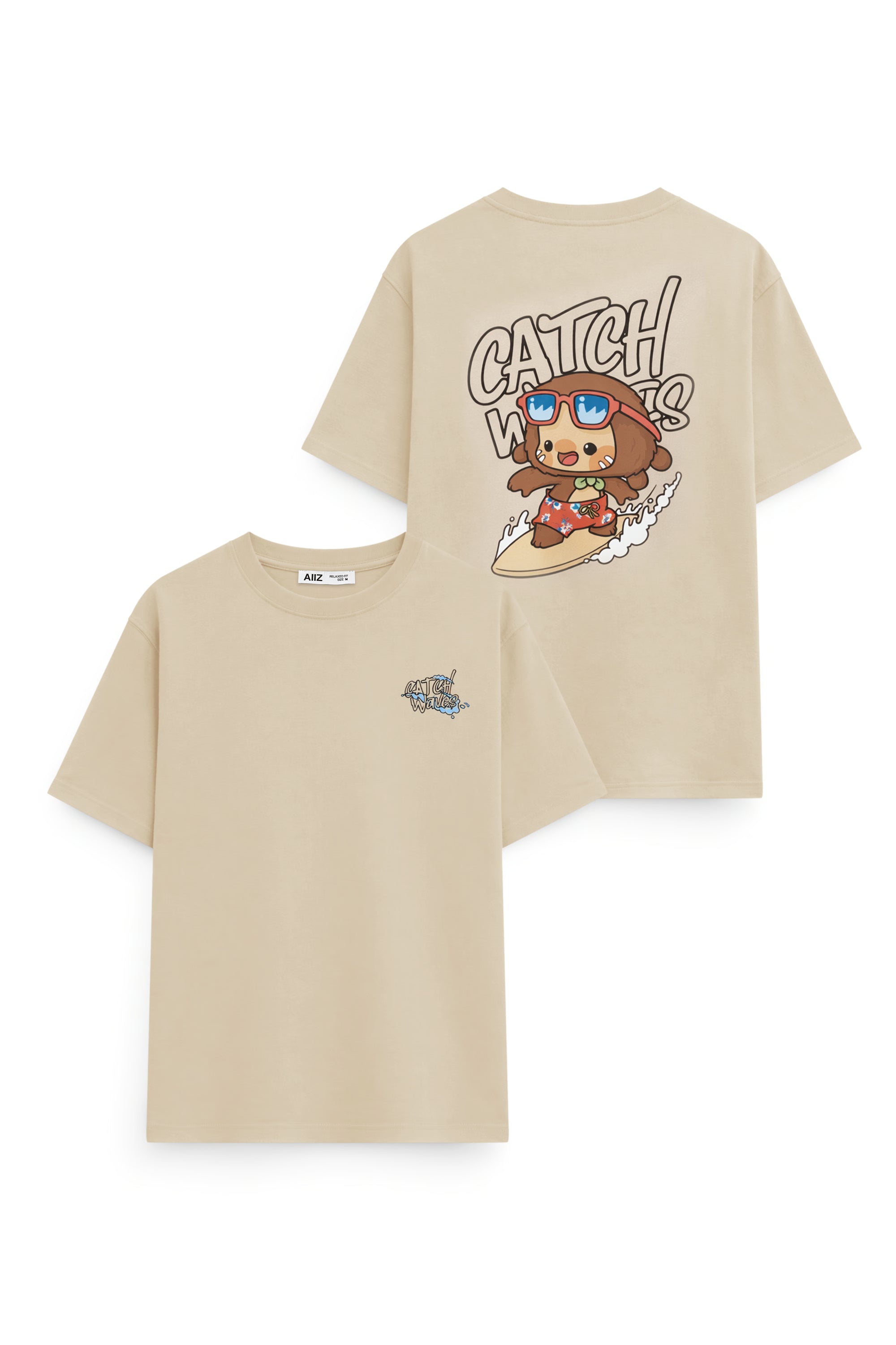 AIIZ X BAKUMBAA Unisex Graphic T-Shirt (Beige / S)