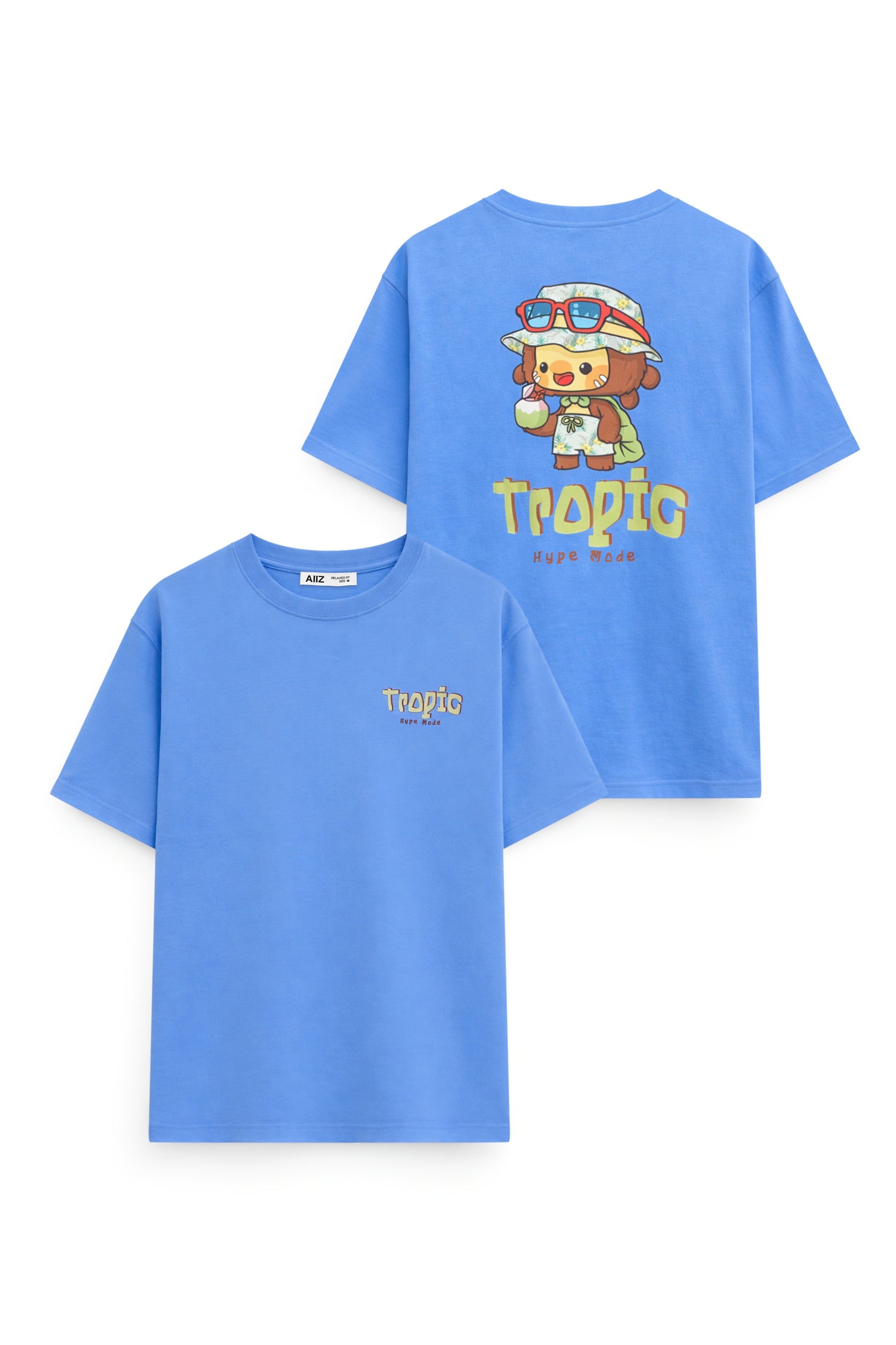 AIIZ X BAKUMBAA Unisex Graphic T-Shirt (Blue / S)
