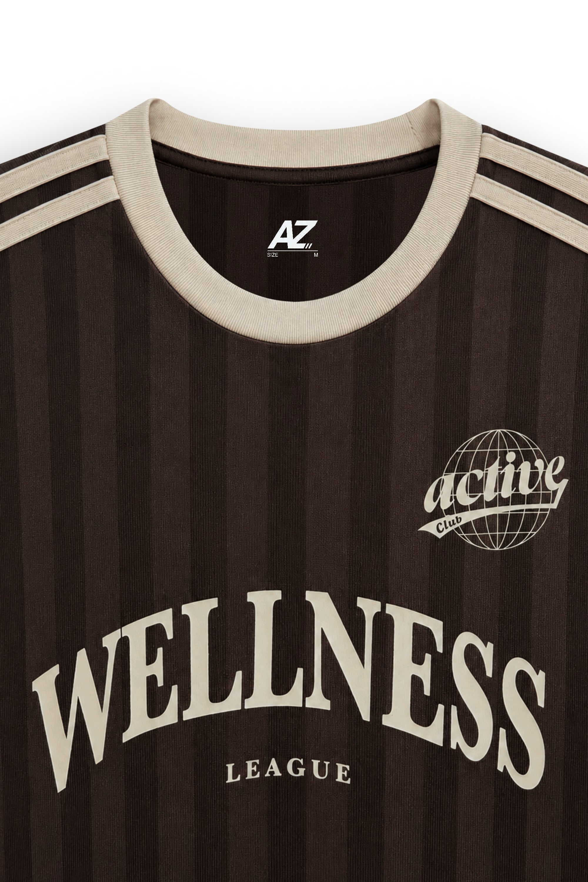 AIIZ Men's The Blokecore Edit Pinstripe Tee