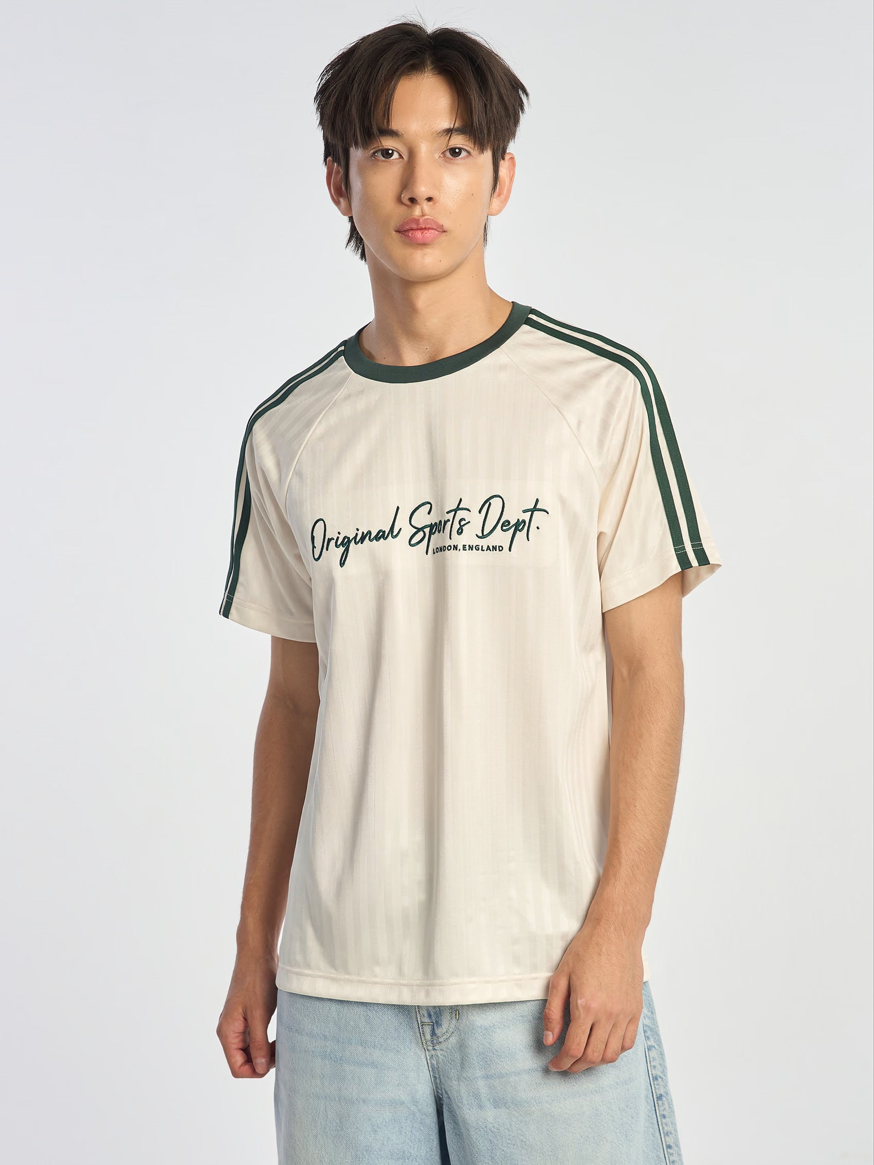 AIIZ Men's Pinstripe Tee