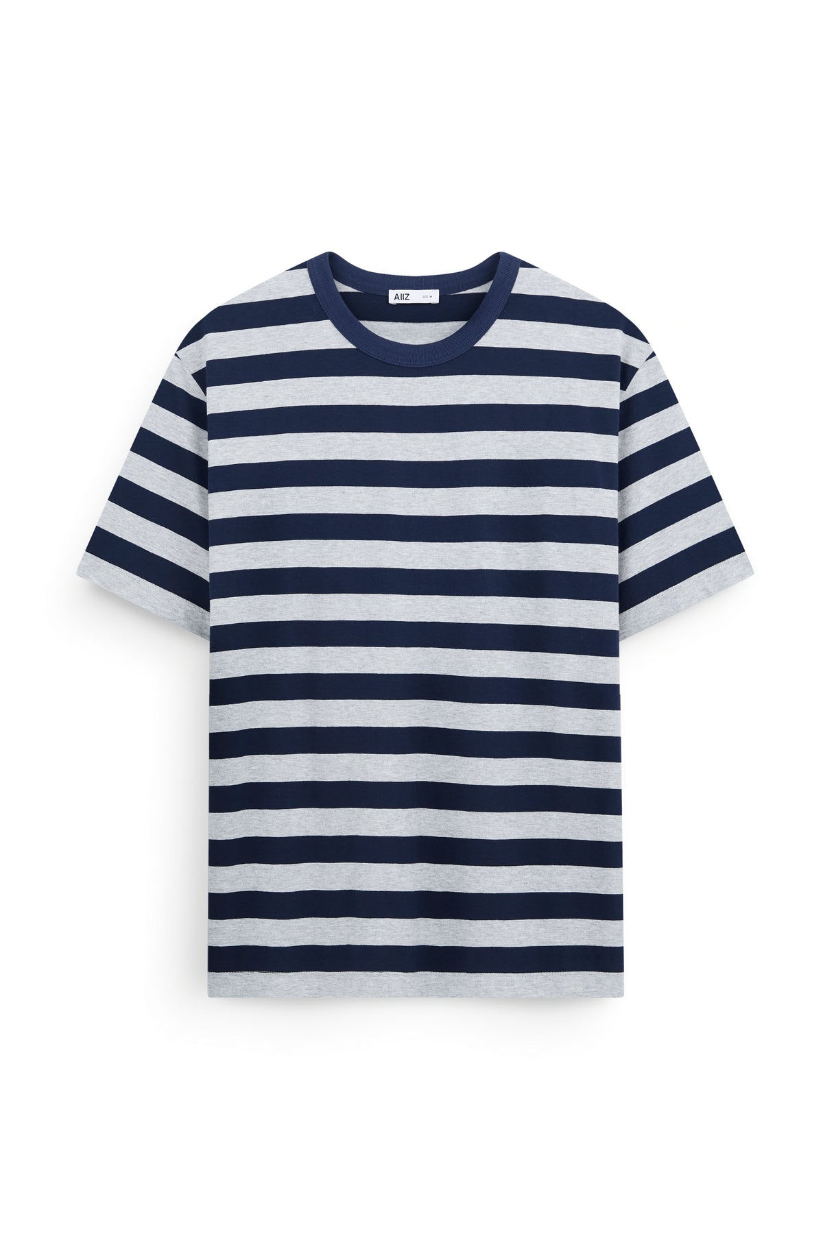 AIIZ Men’s Stripe Oversized T-Shirt (Top Dyed Grey / S)