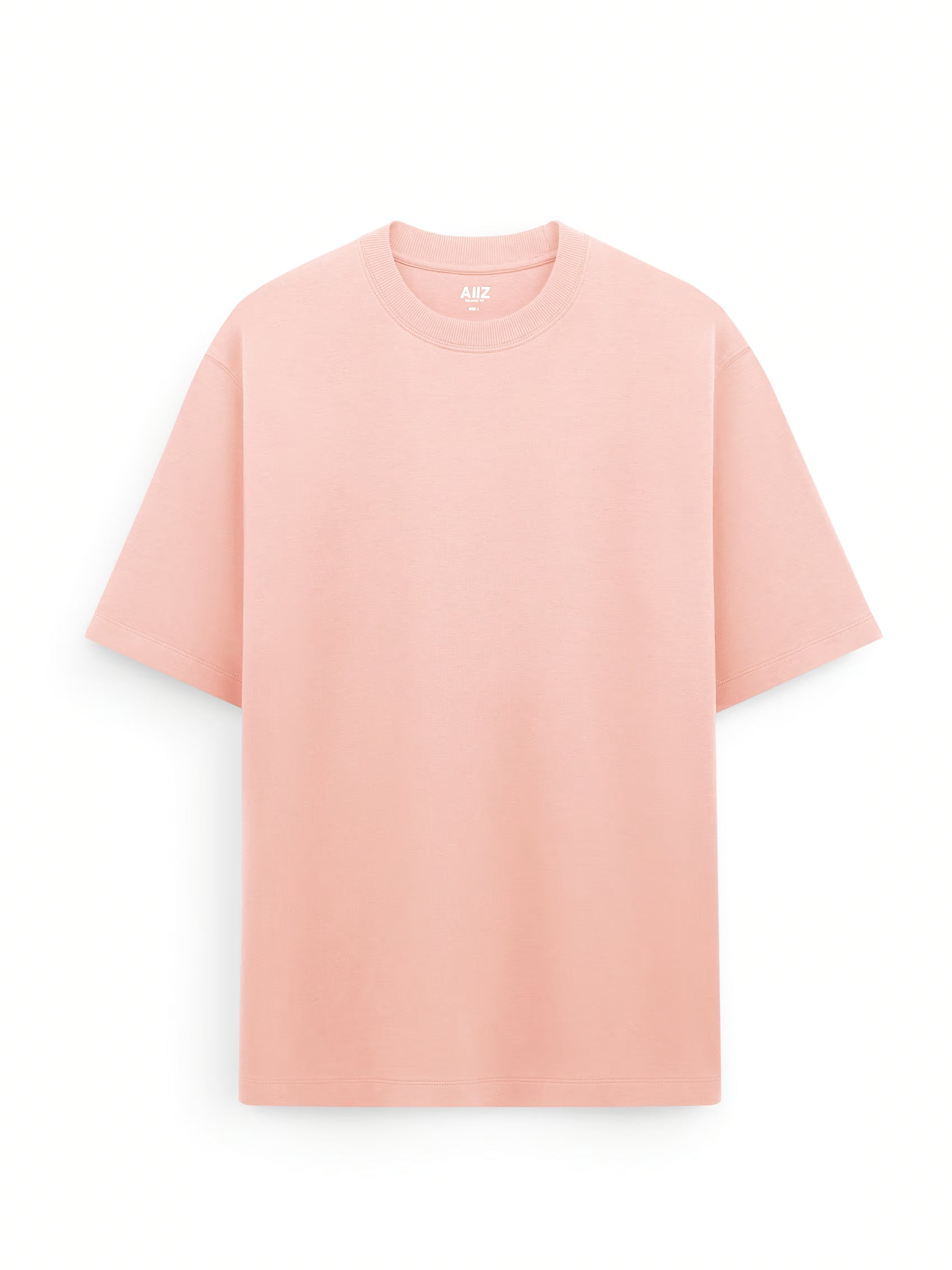 AIIZ Men's Relaxed Crew Neck T-Shirt (Light Pink / S)
