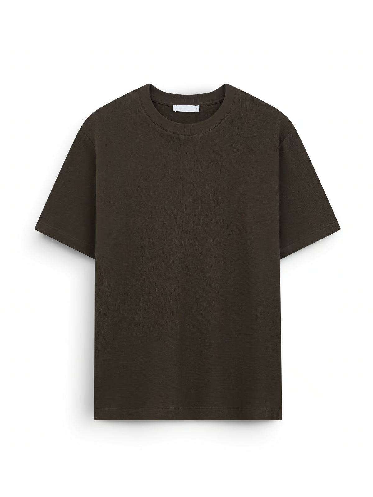 AIIZ Men's Relaxed Crew Neck T-Shirt (Dark Brown / S)