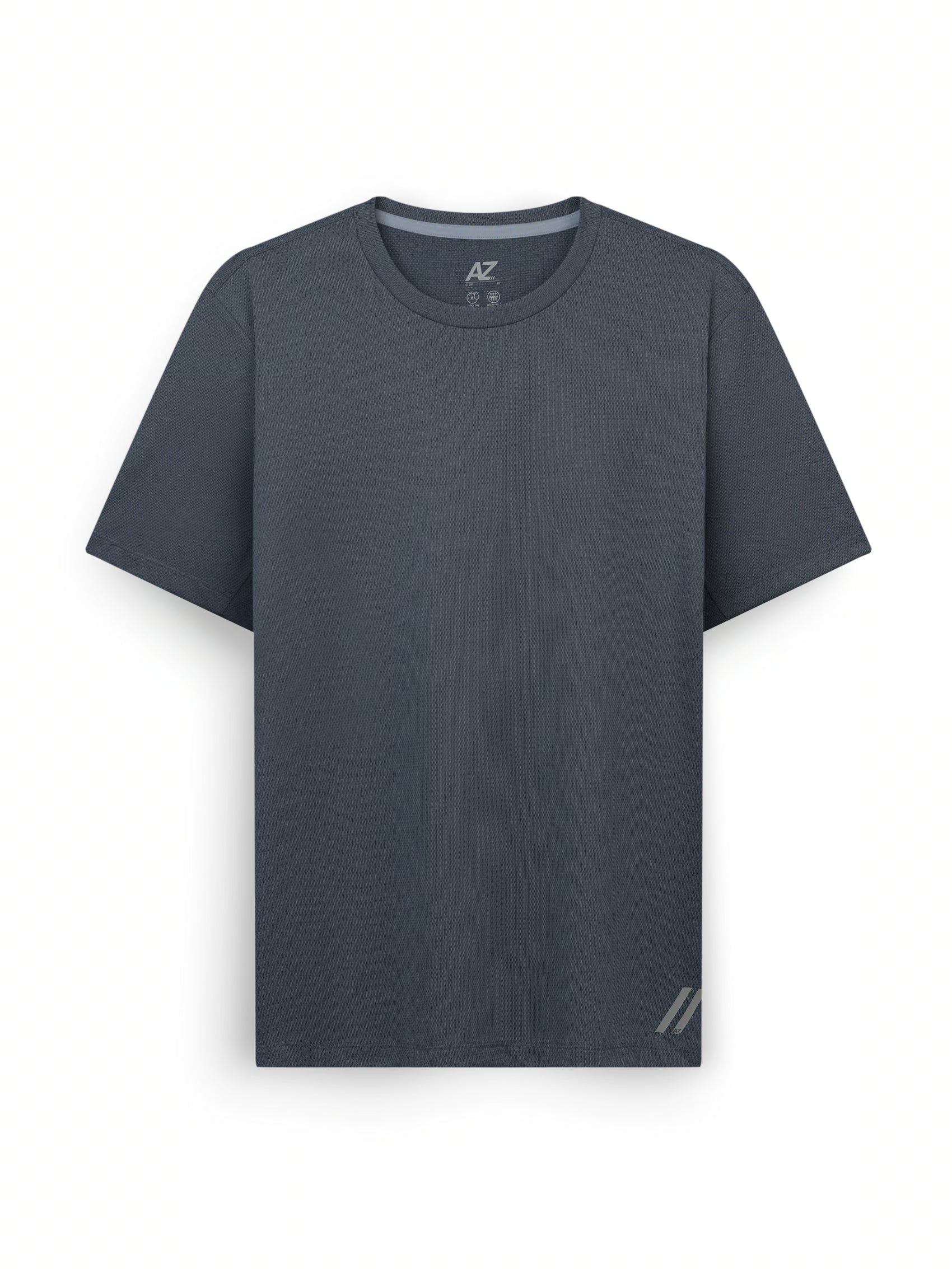 AIIZ Men's Quick Dry Texture Active T-Shirt (Top Dyed Black / S)