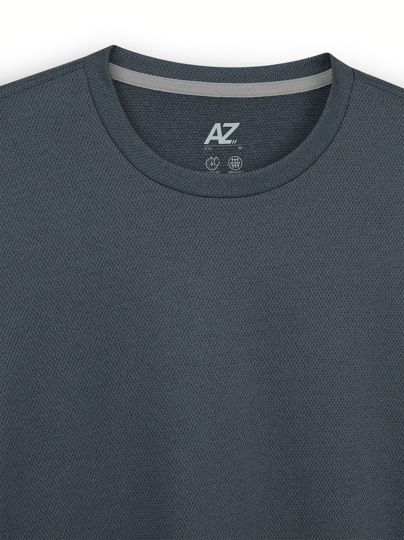 AIIZ Men's Quick Dry Texture Active T-Shirt