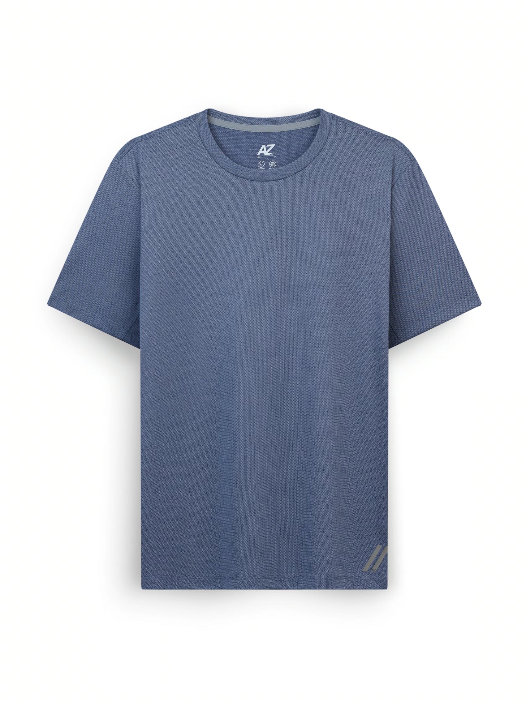 AIIZ Men's Quick Dry Texture Active T-Shirt (Top Dyed Navy / S)