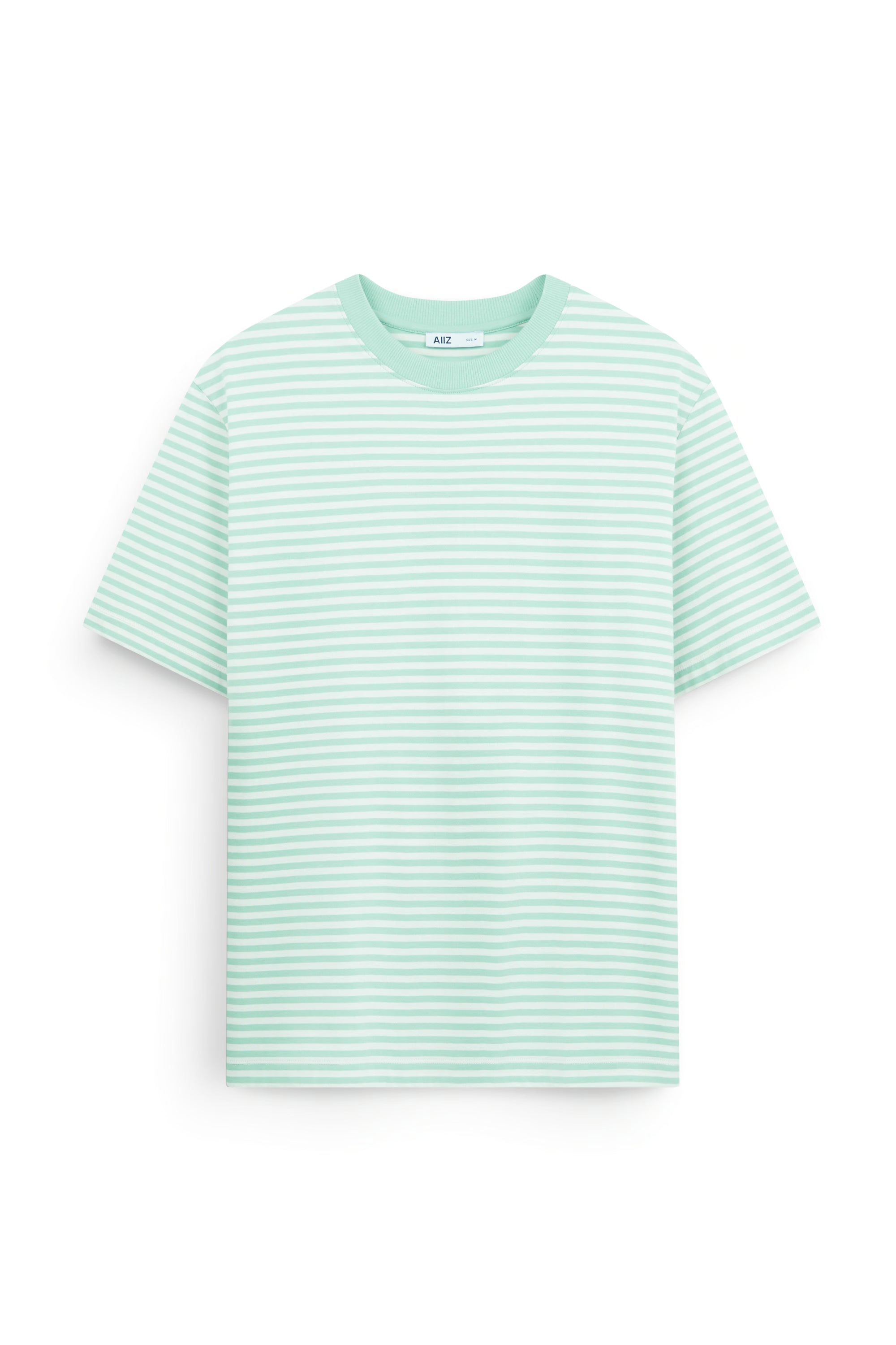 AIIZ Men’s Fishing Society Club Stripe Oversized T-Shirt (Green / S)