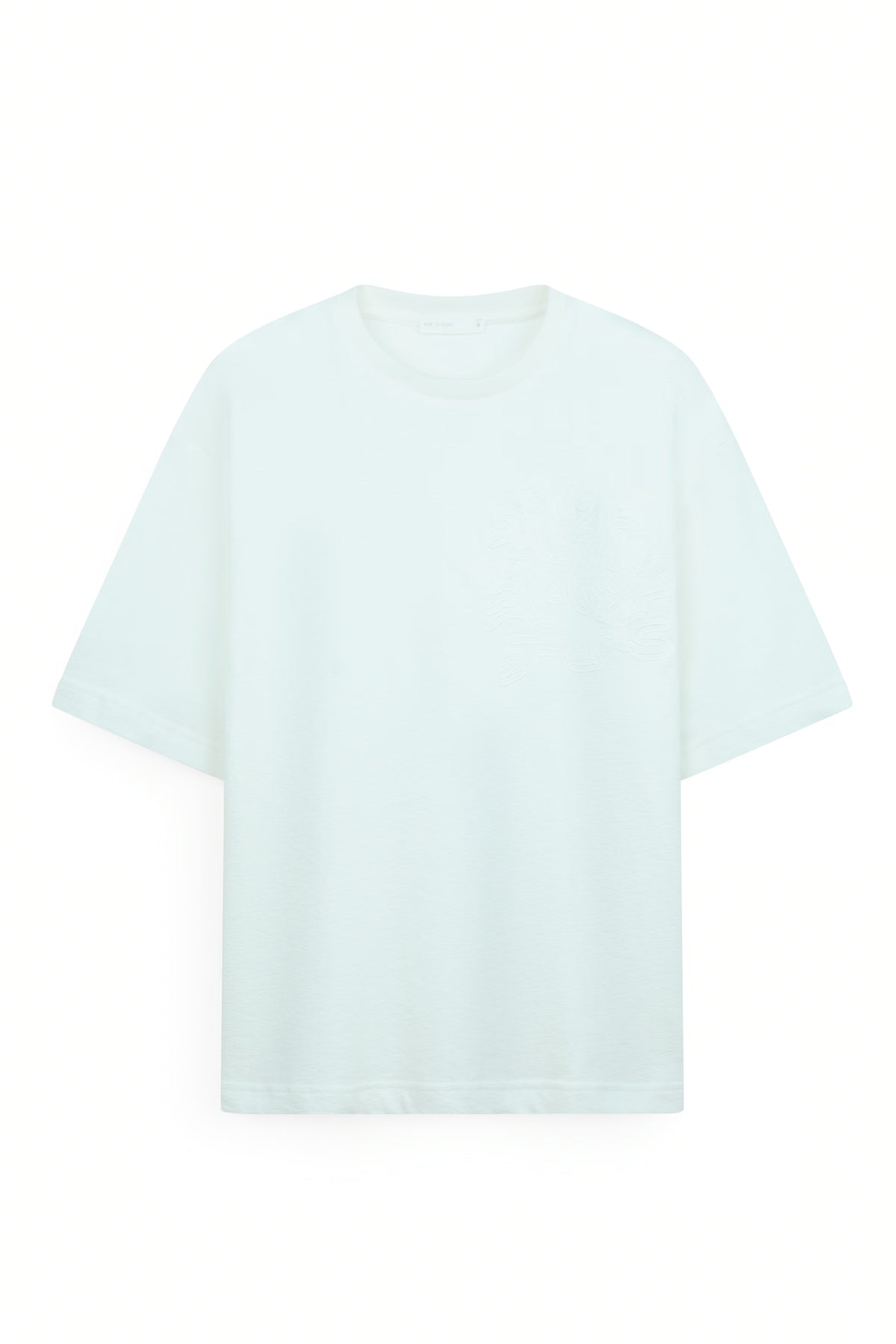AIIZ Men's Embroidered Short Sleeve T-Shirt (White / S)